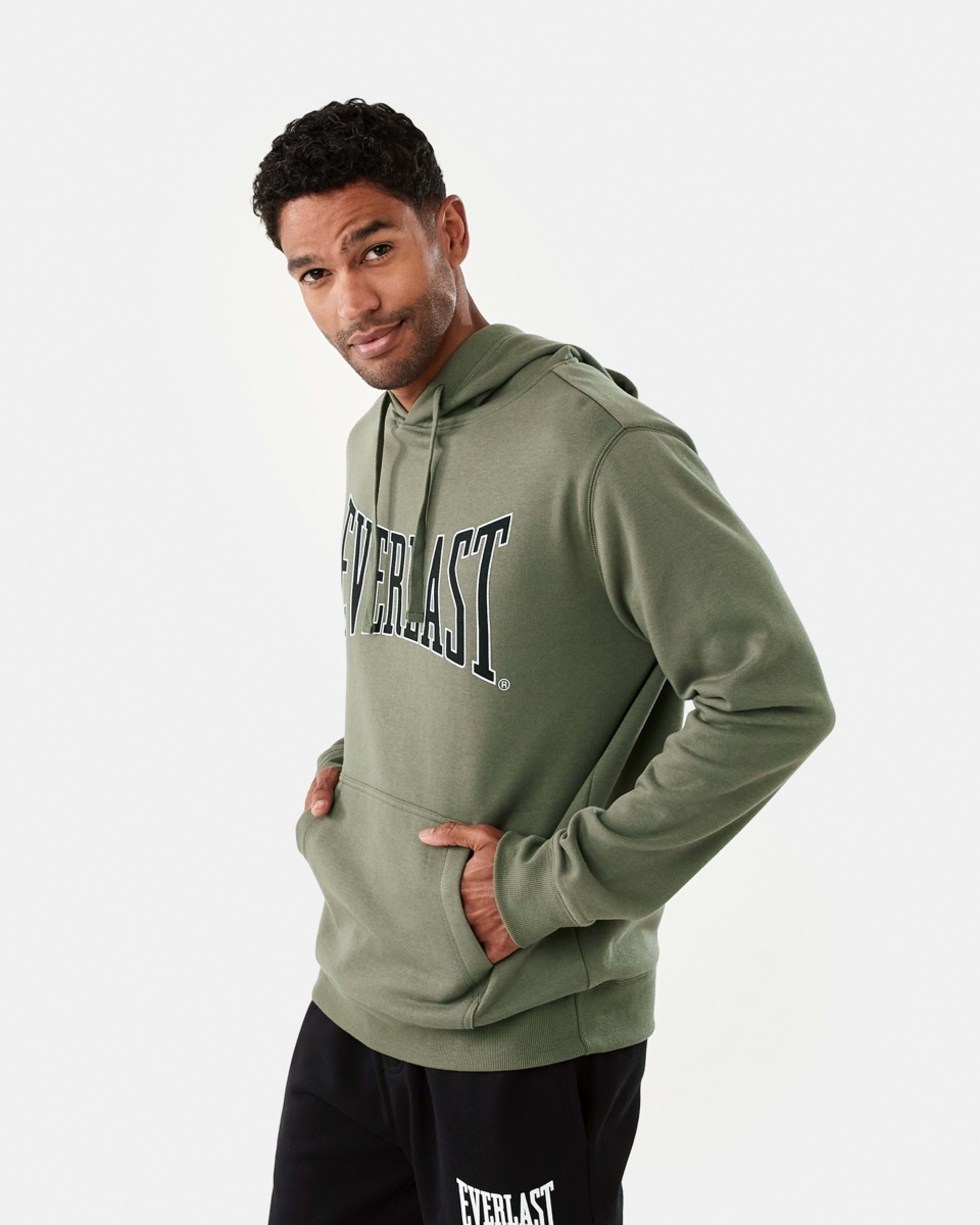 2 Everlast Mens Classic Sport Hoodie EVER CLASSIC KHAKI, 2 of 7