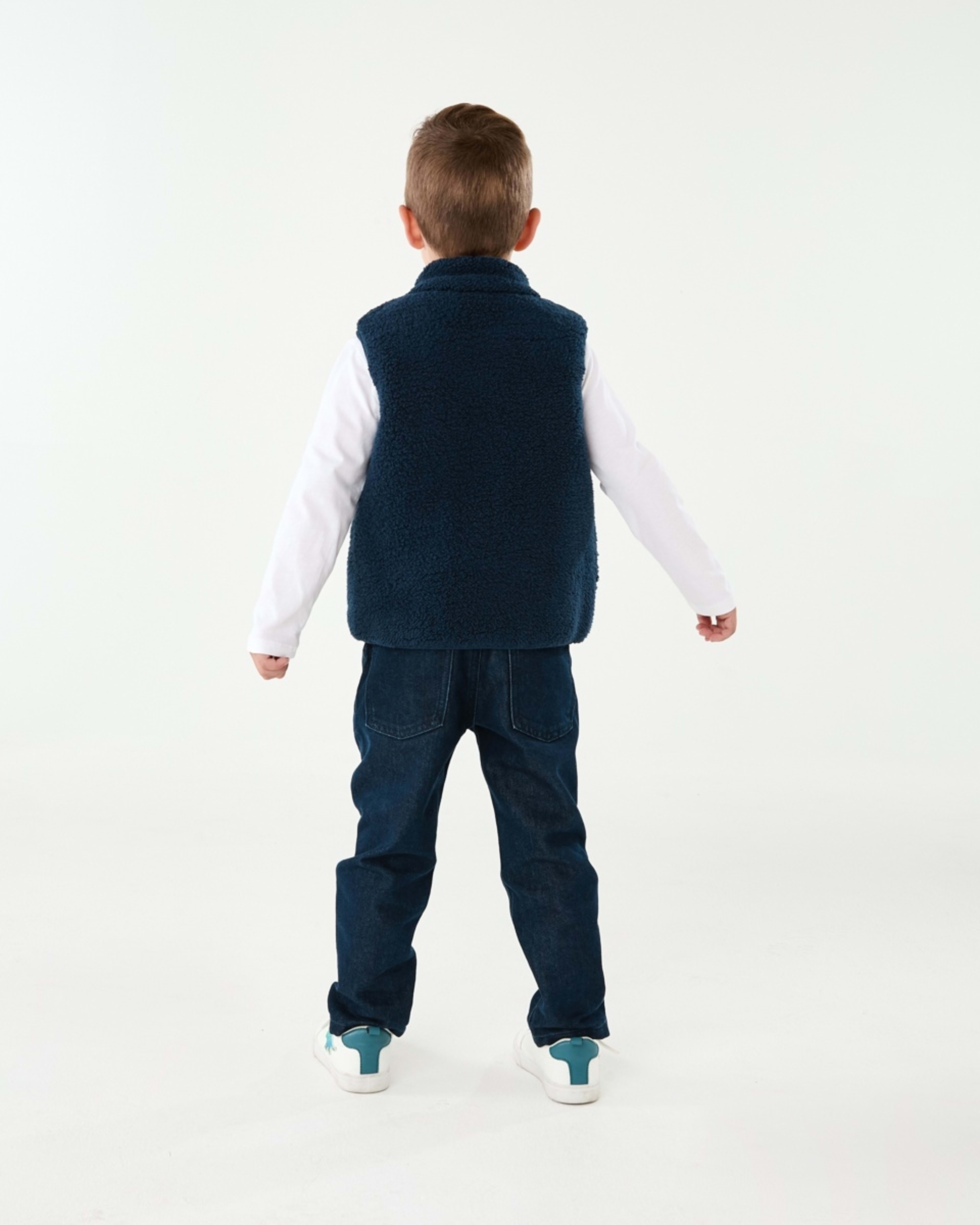 8 Sherpa Vest Dress Navy, 8 of 10