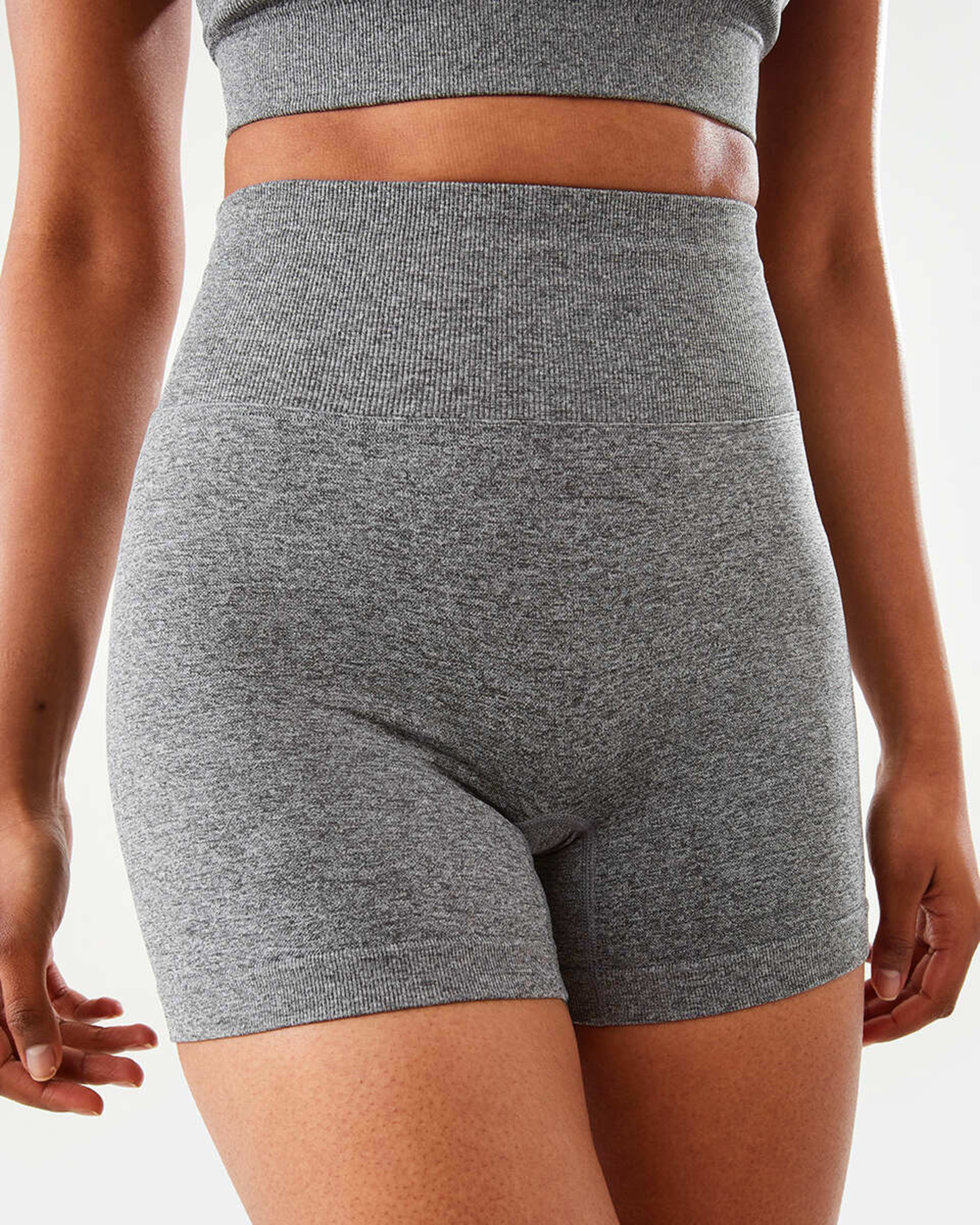 1 Active Womens Youth Tape Shorts SOFT GREY MARLE, 1 of 8