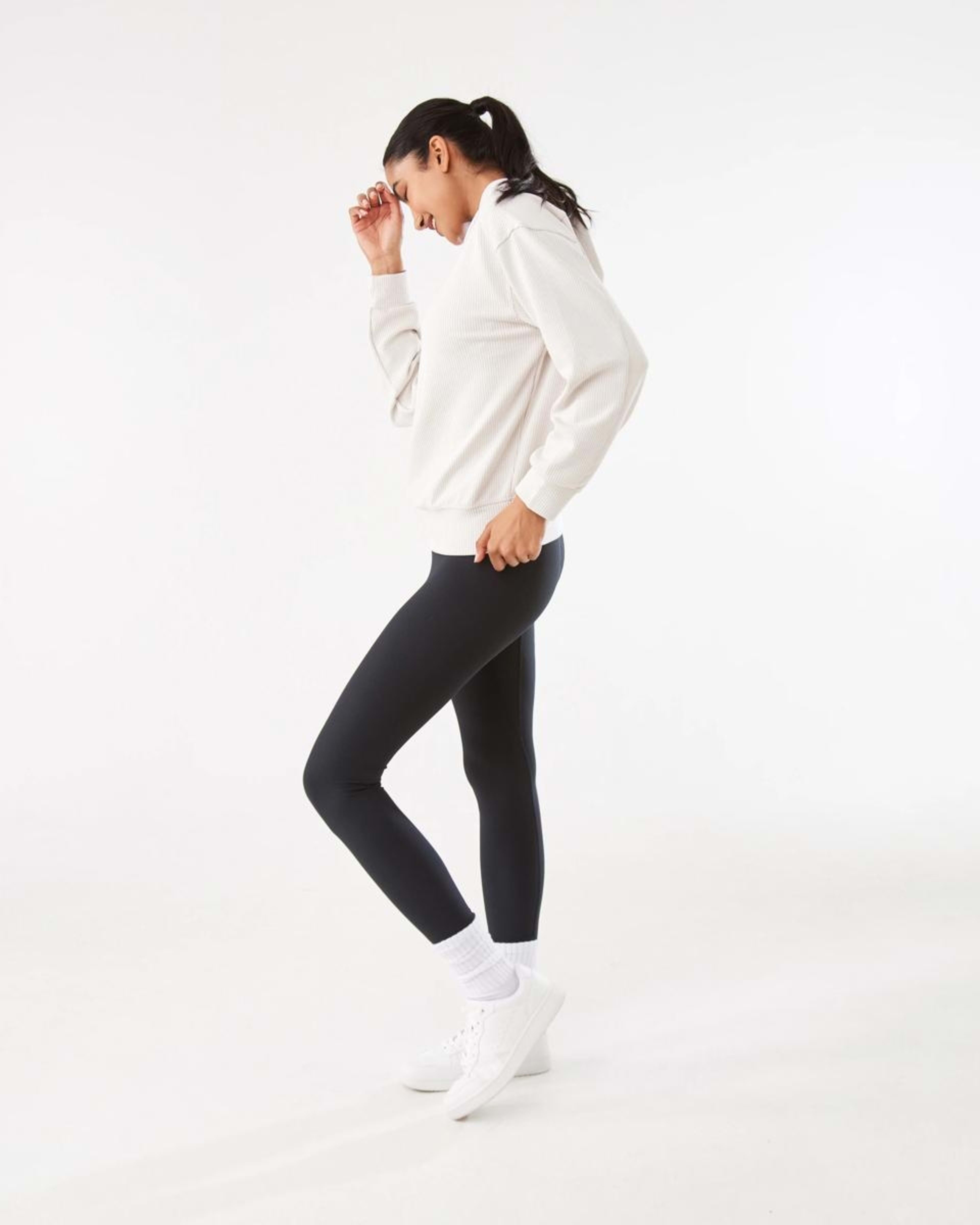 3 Active Womens Rib Leggings SHADE NAVY, 3 of 5