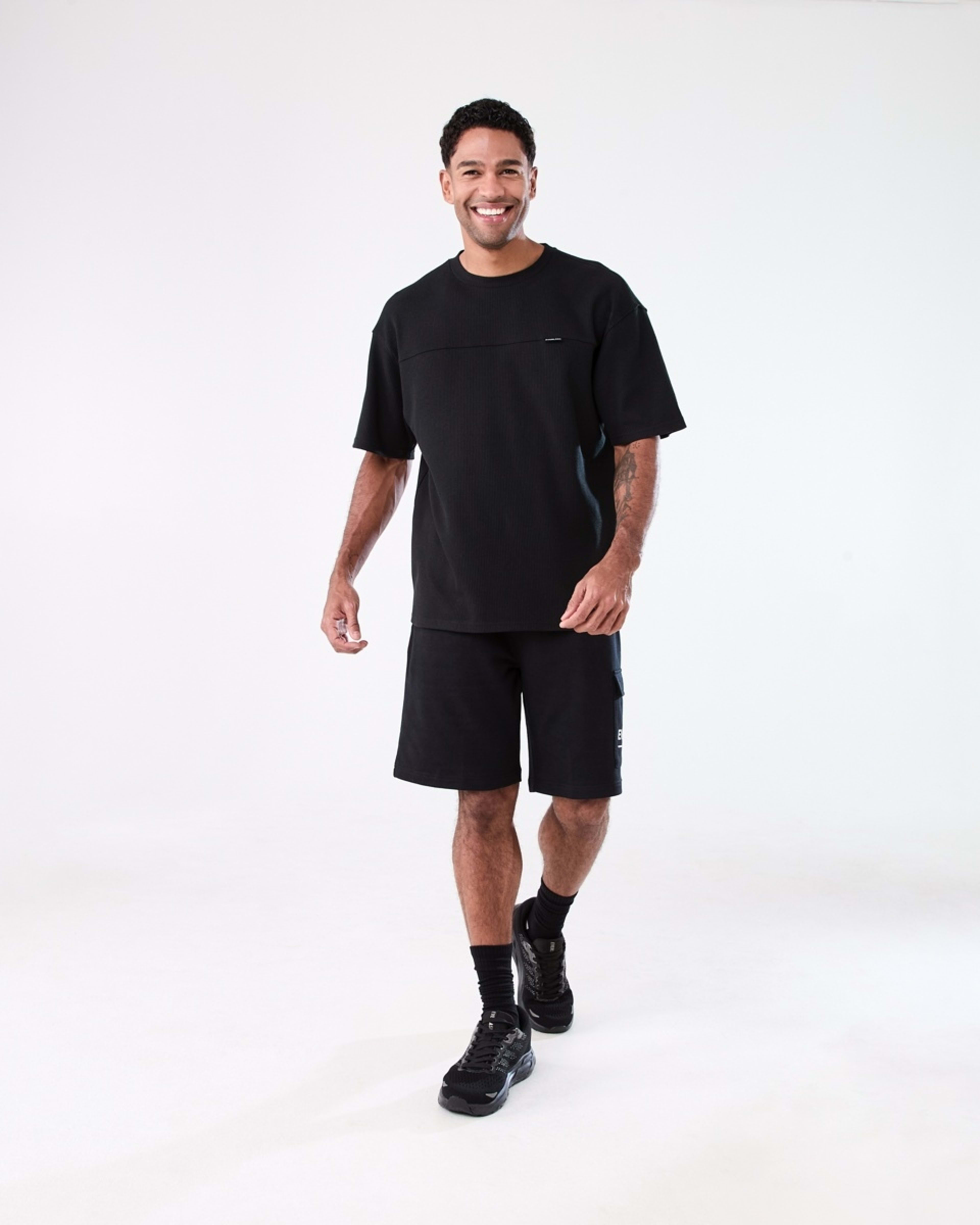 7 Everlast Mens Waffle T-shirt EVERLAST BLACK, 7 of 7