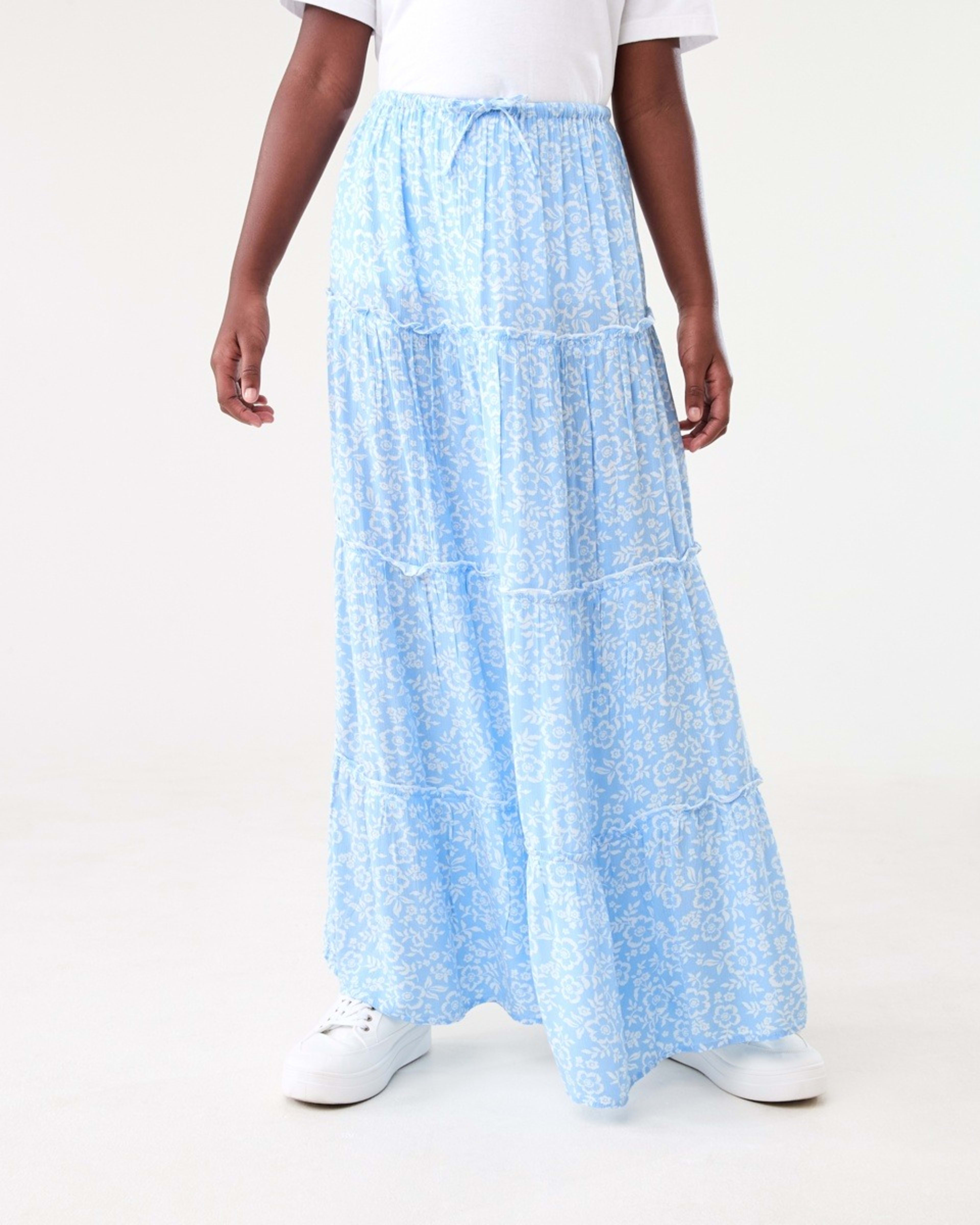 1 Tiered Skirt FLORAL GRACE BELLFLOWER BLUE, 1 of 6