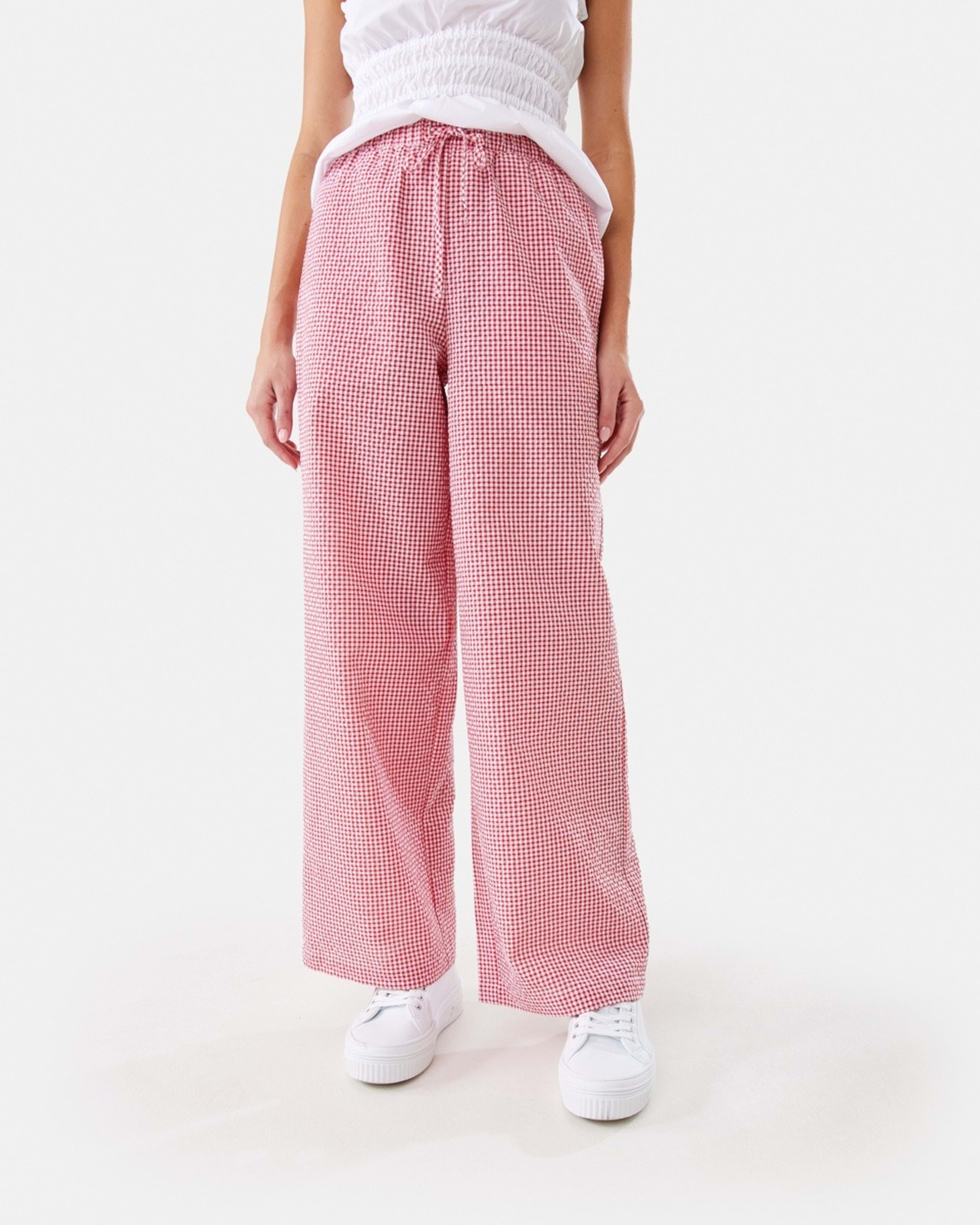 1 Seersucker Pants Red Ging