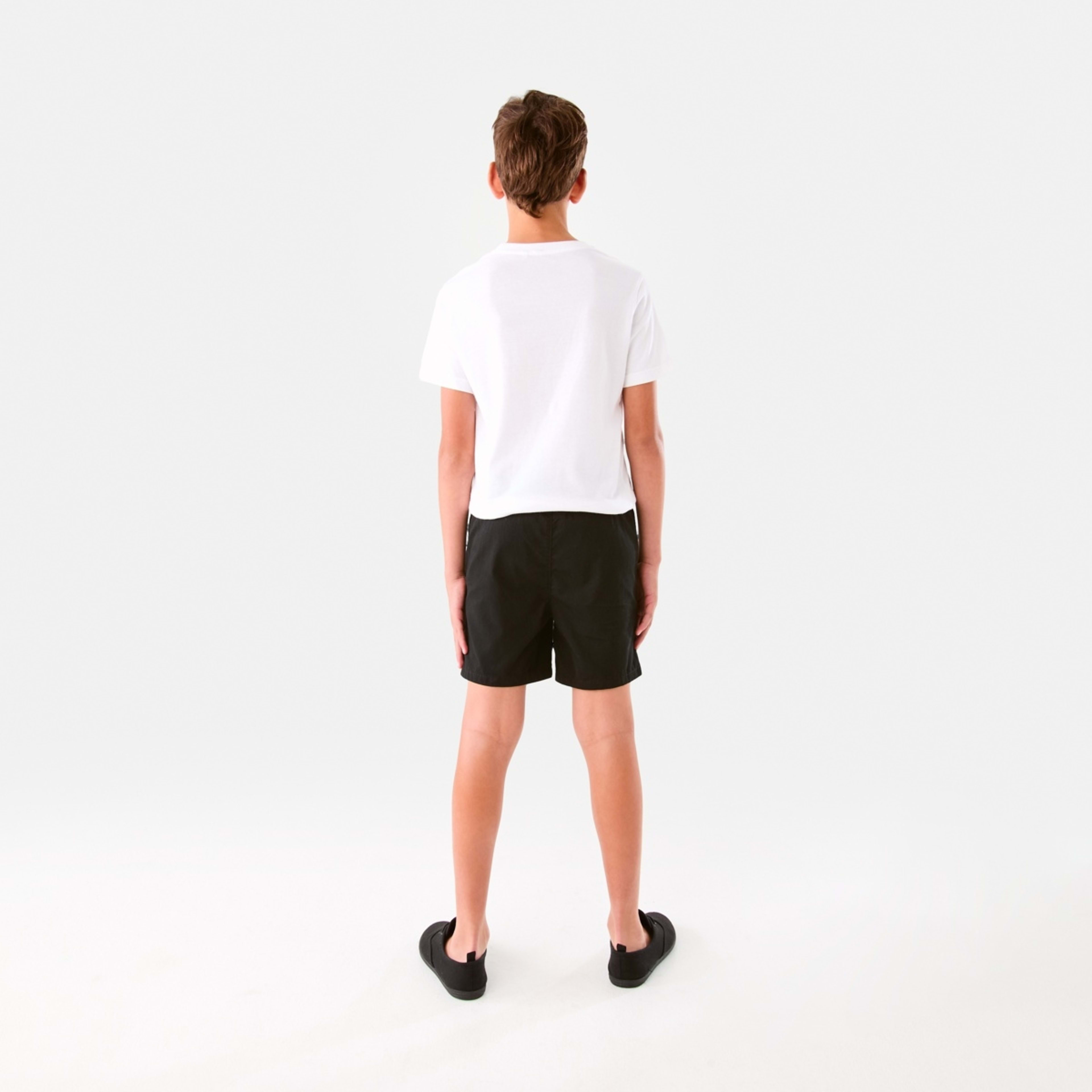 6 Solid Twill Shorts Black, 6 of 8