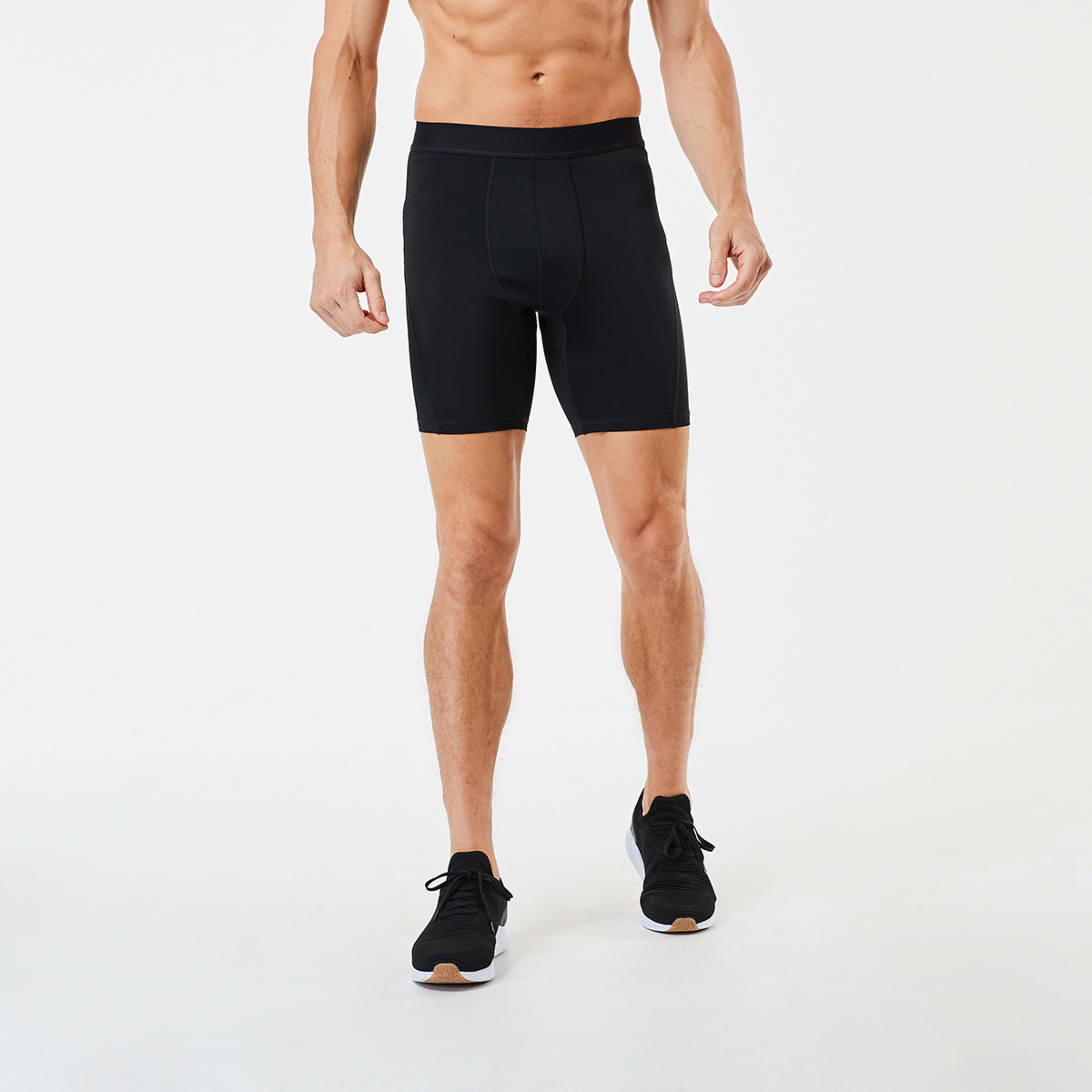 1 Active Mens Training Shorts Black, 1 of 5