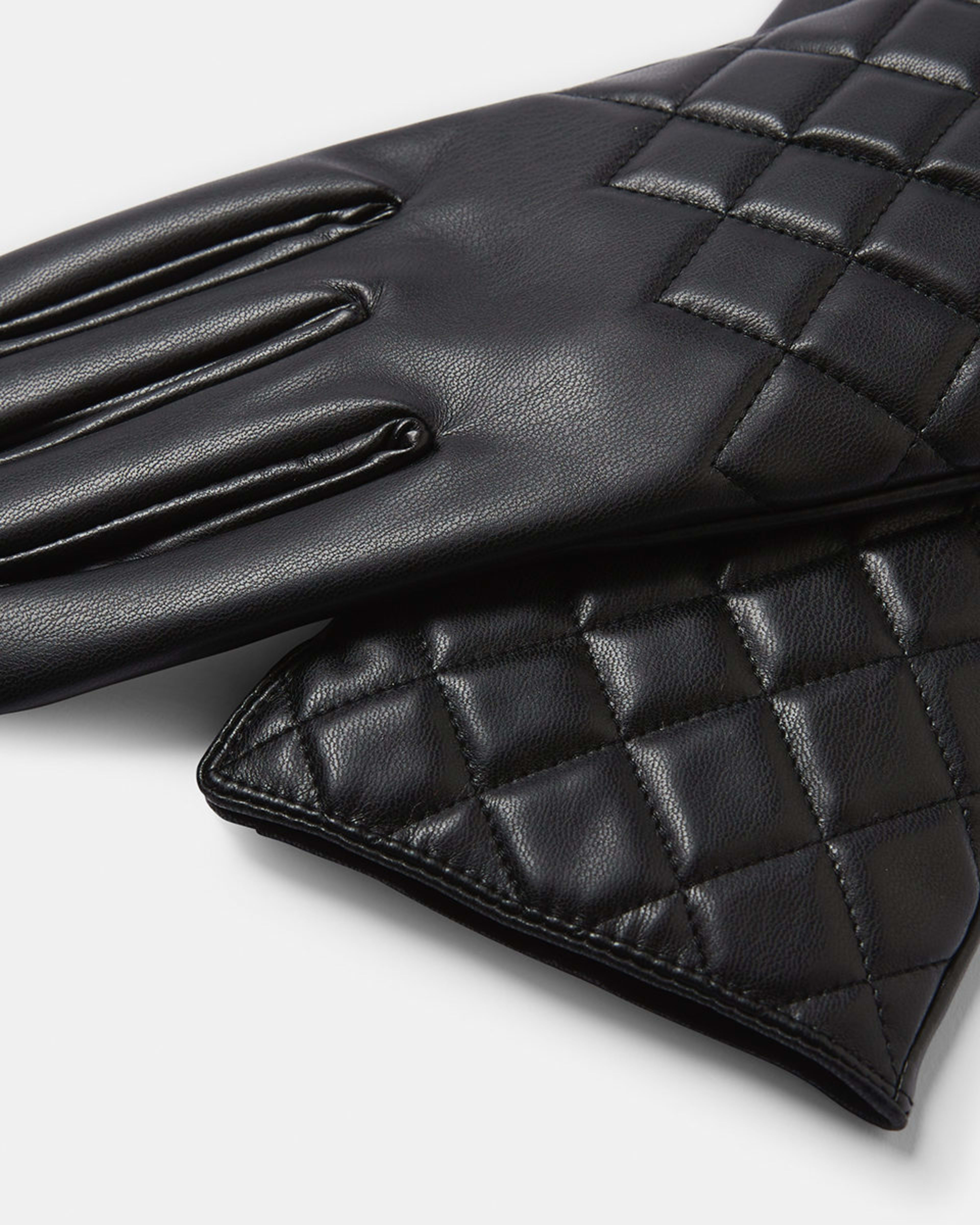 Quilted PU Gloves Kmart