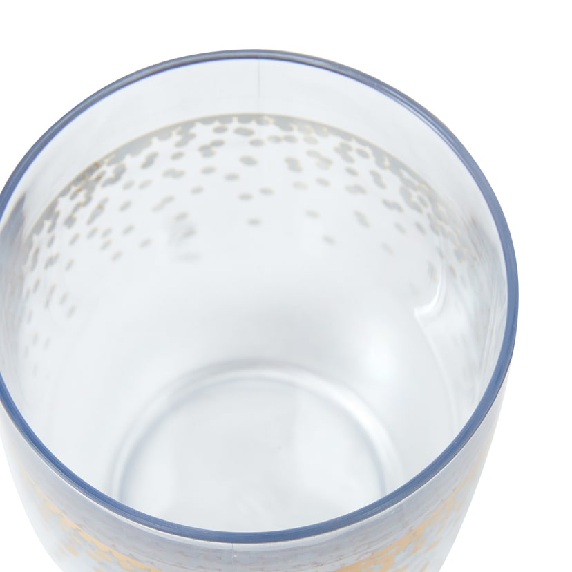 4 Pack Reusable Stemless Metallic Plastic Wine Glasses Kmart