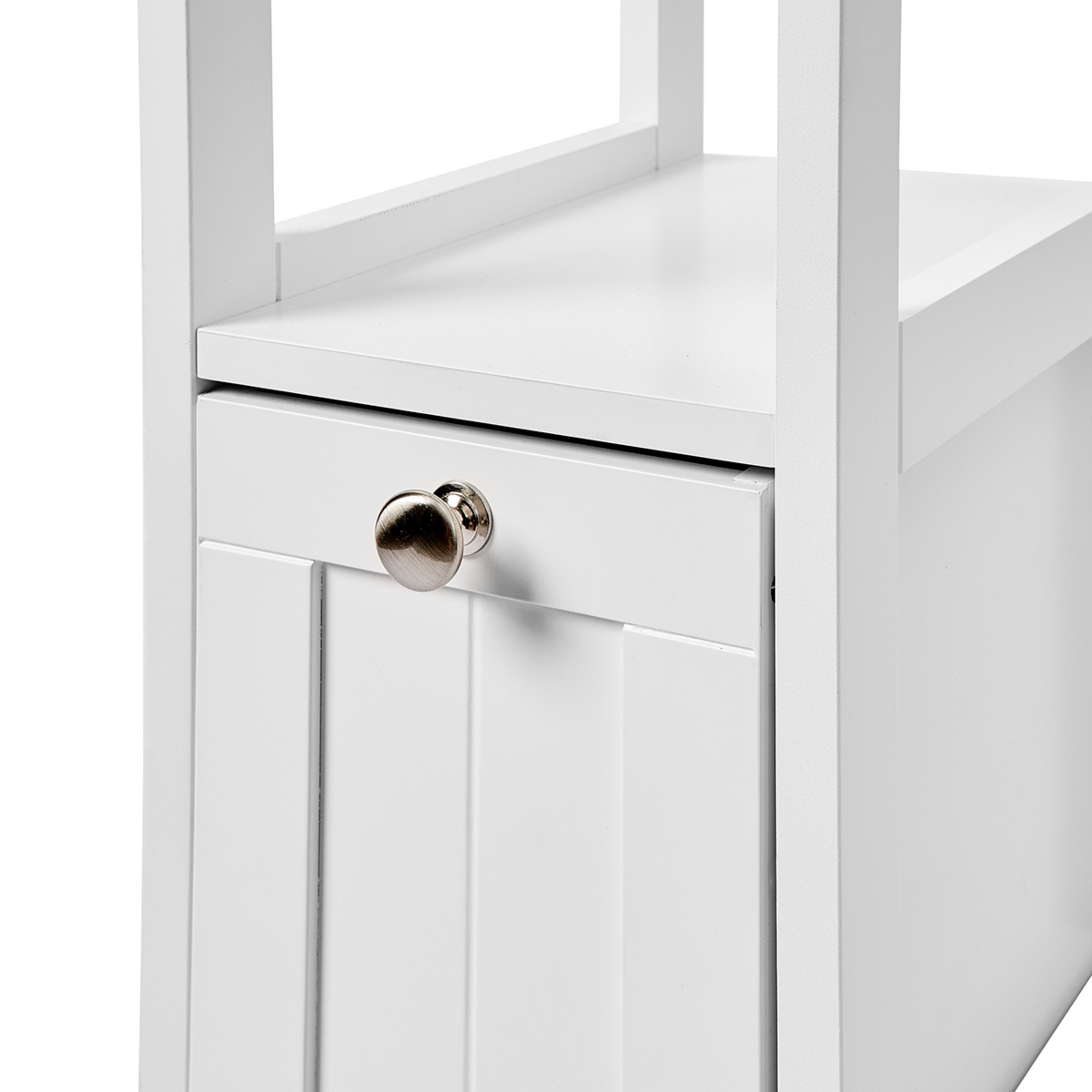 9 Panelled Slim 5 Tier Unit - White, 9 of 10