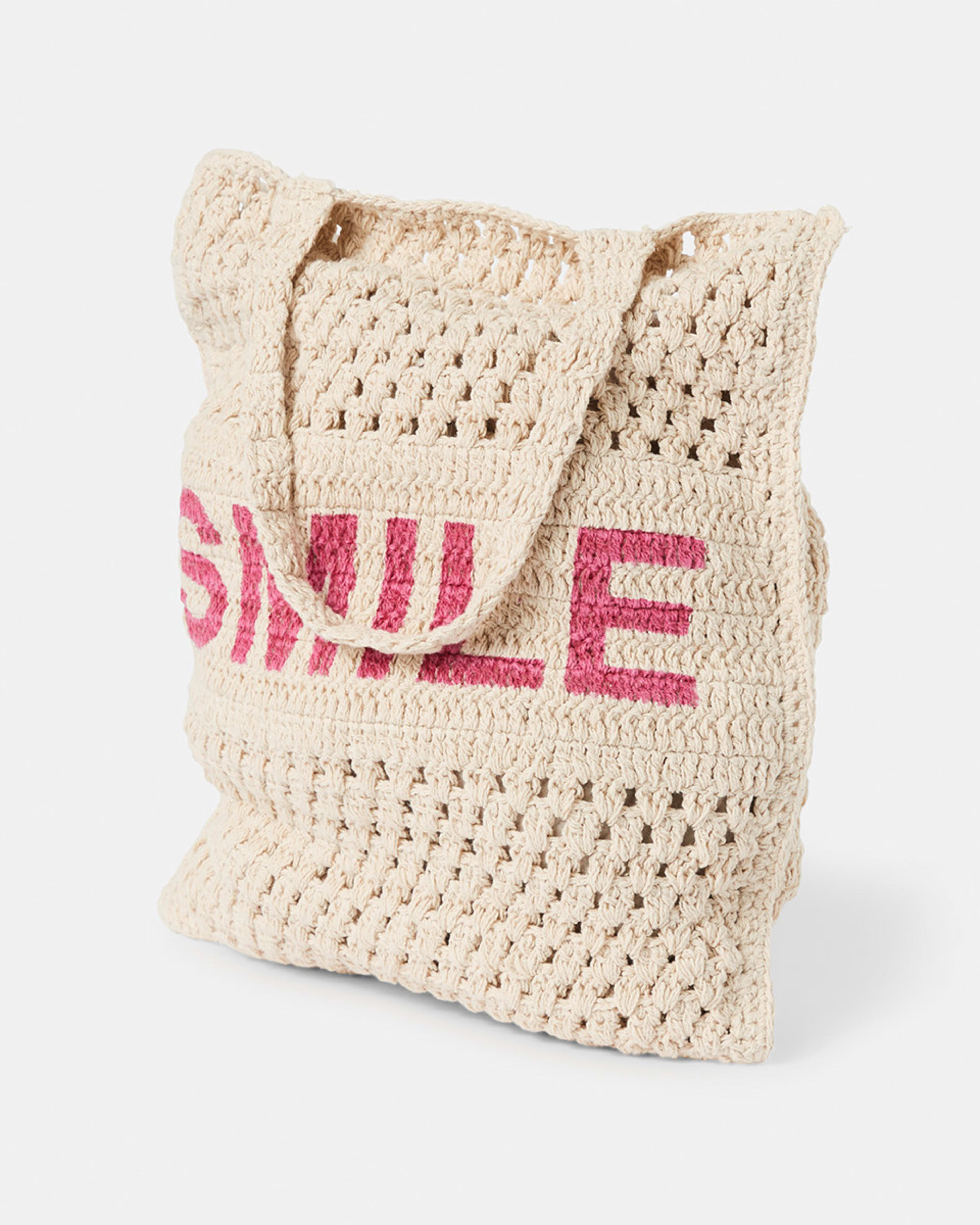 Macrame Slogan Tote Bag Kmart