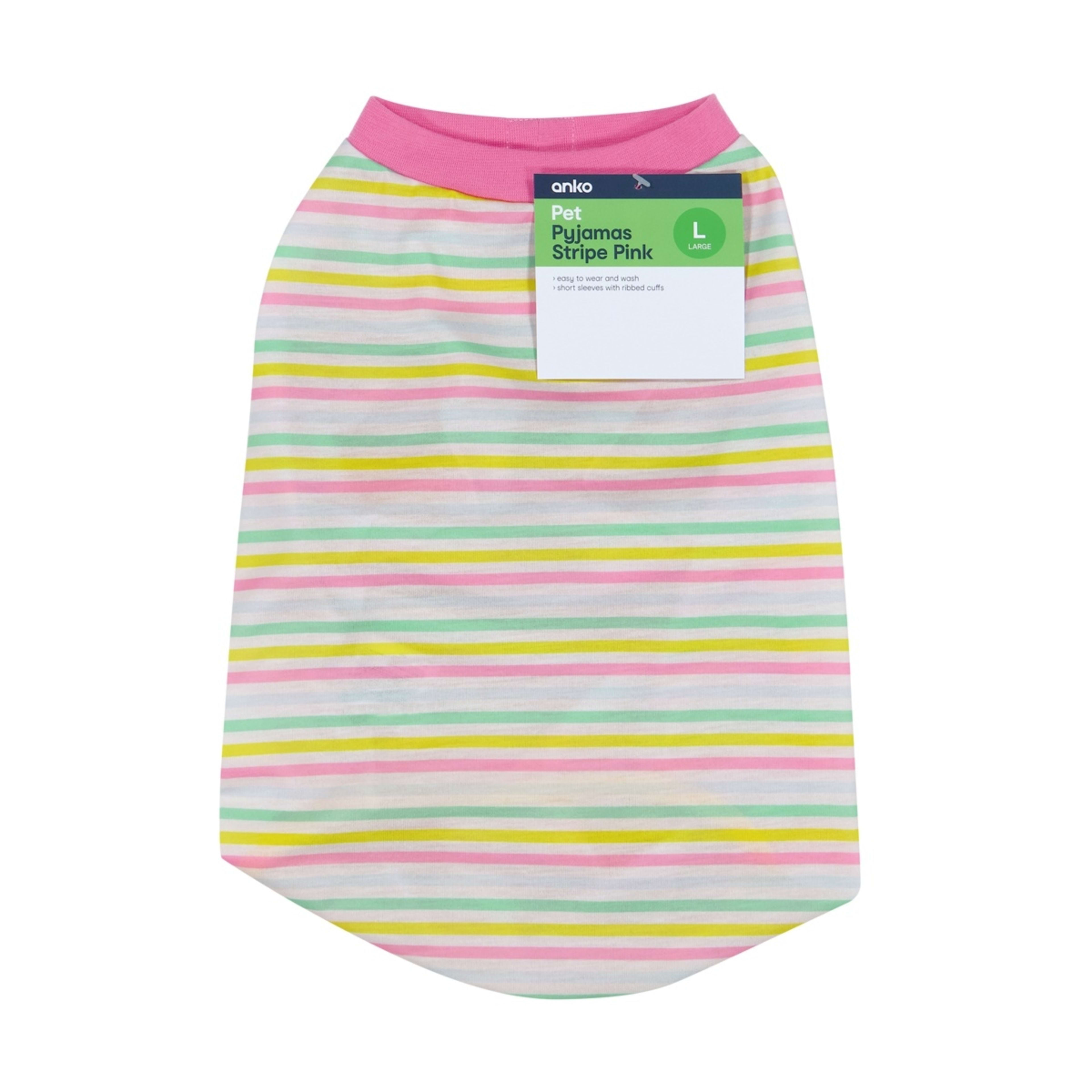 9 Pet Pyjamas Stripe - Large, Pink, 9 of 9