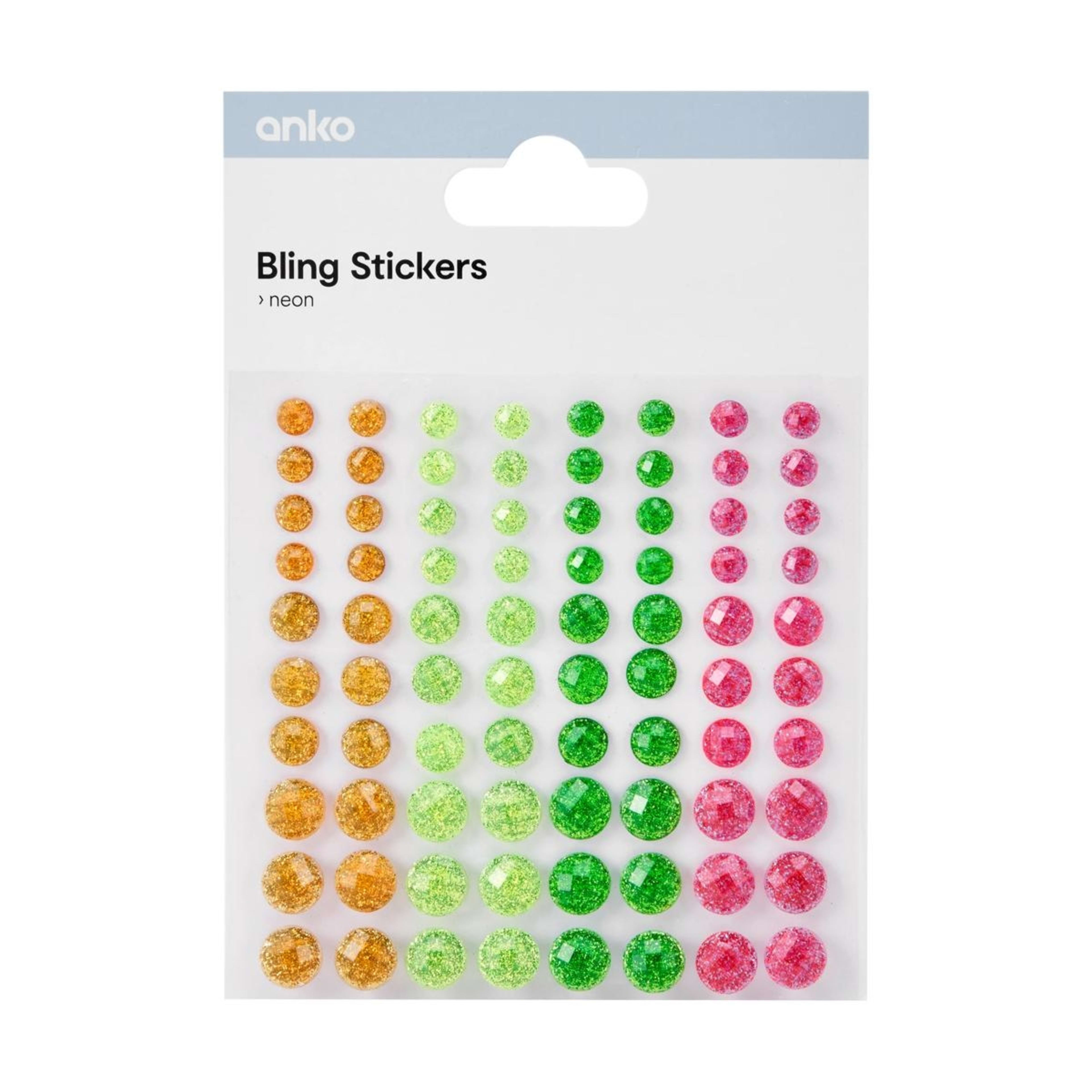 1 Bling Stickers - Neon, 1 of 3