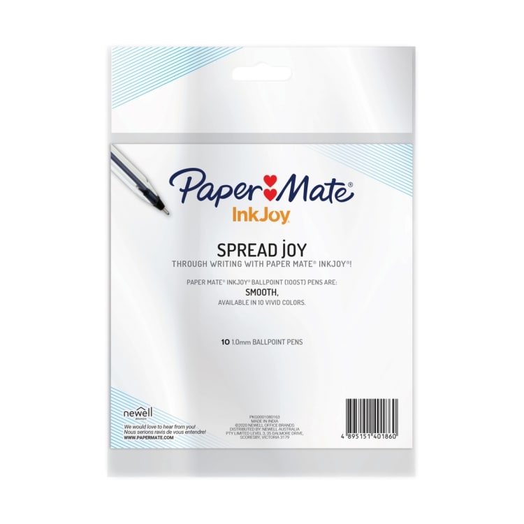 10 Pack Paper Mate InkJoy 100ST Ballpoint Pen Kmart