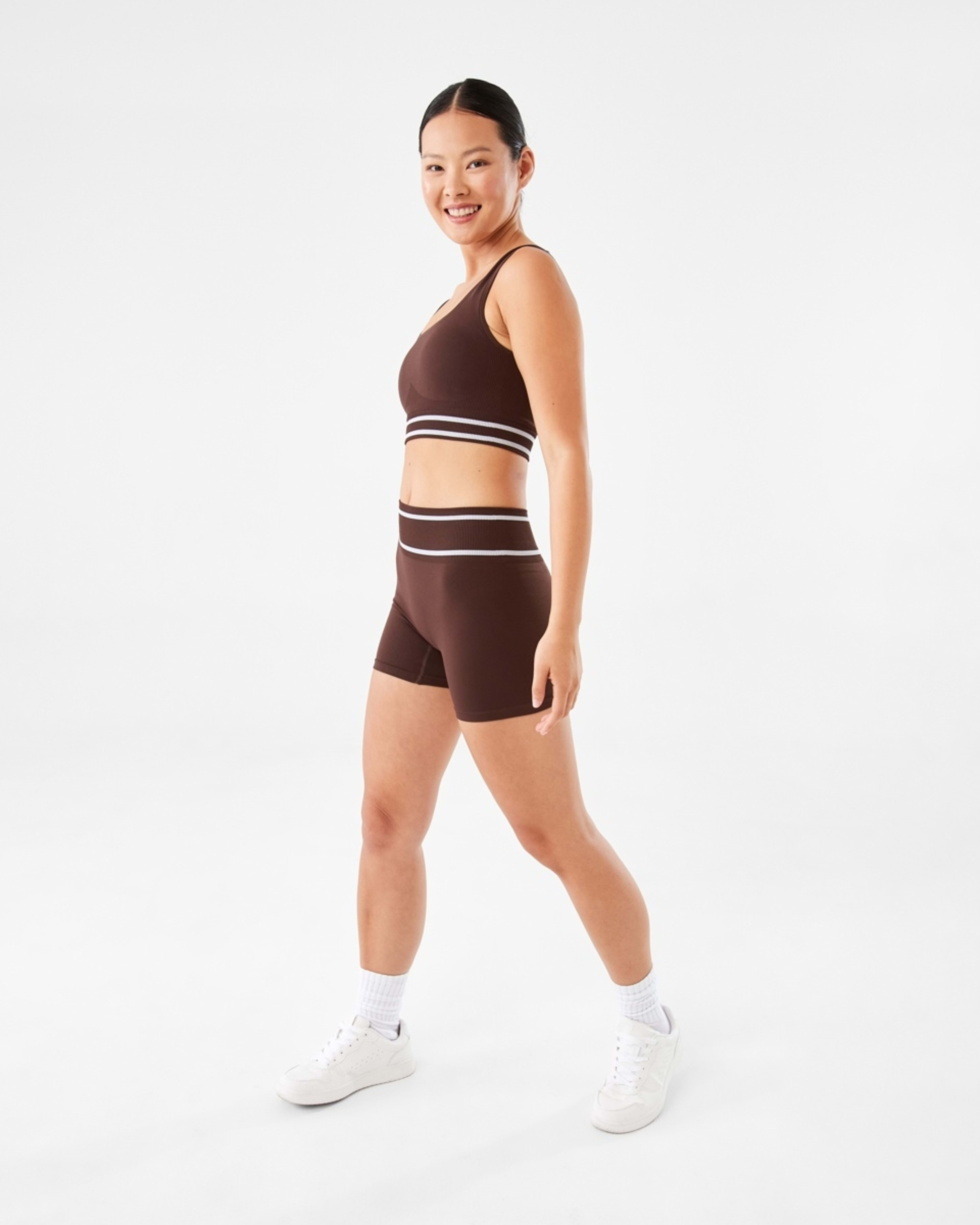 3 Active Womens Seamfree Tipping Bike Shorts Brn Tuscan, 3 of 6