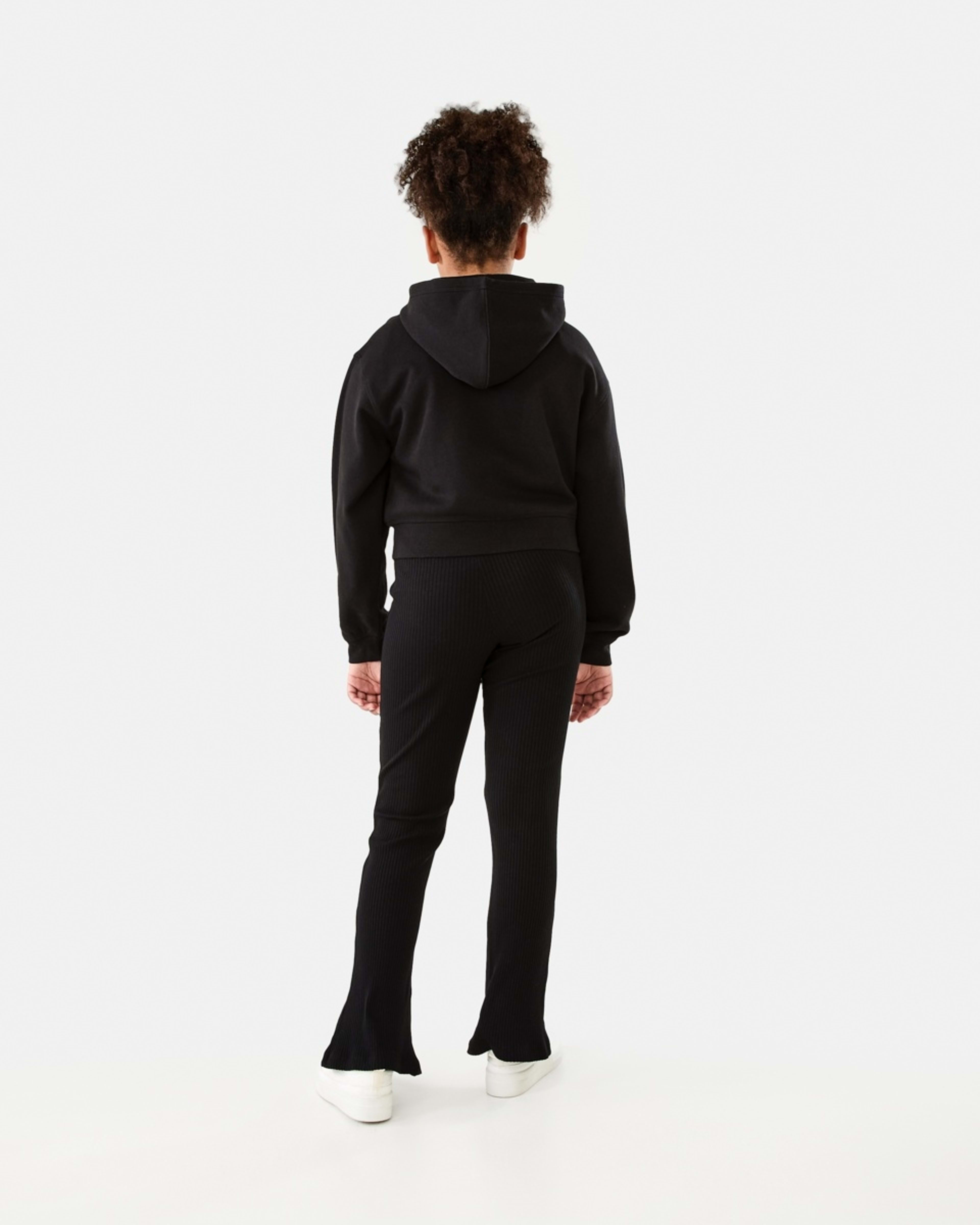 8 Cropped Zip Through Hoodie Black, 8 of 10