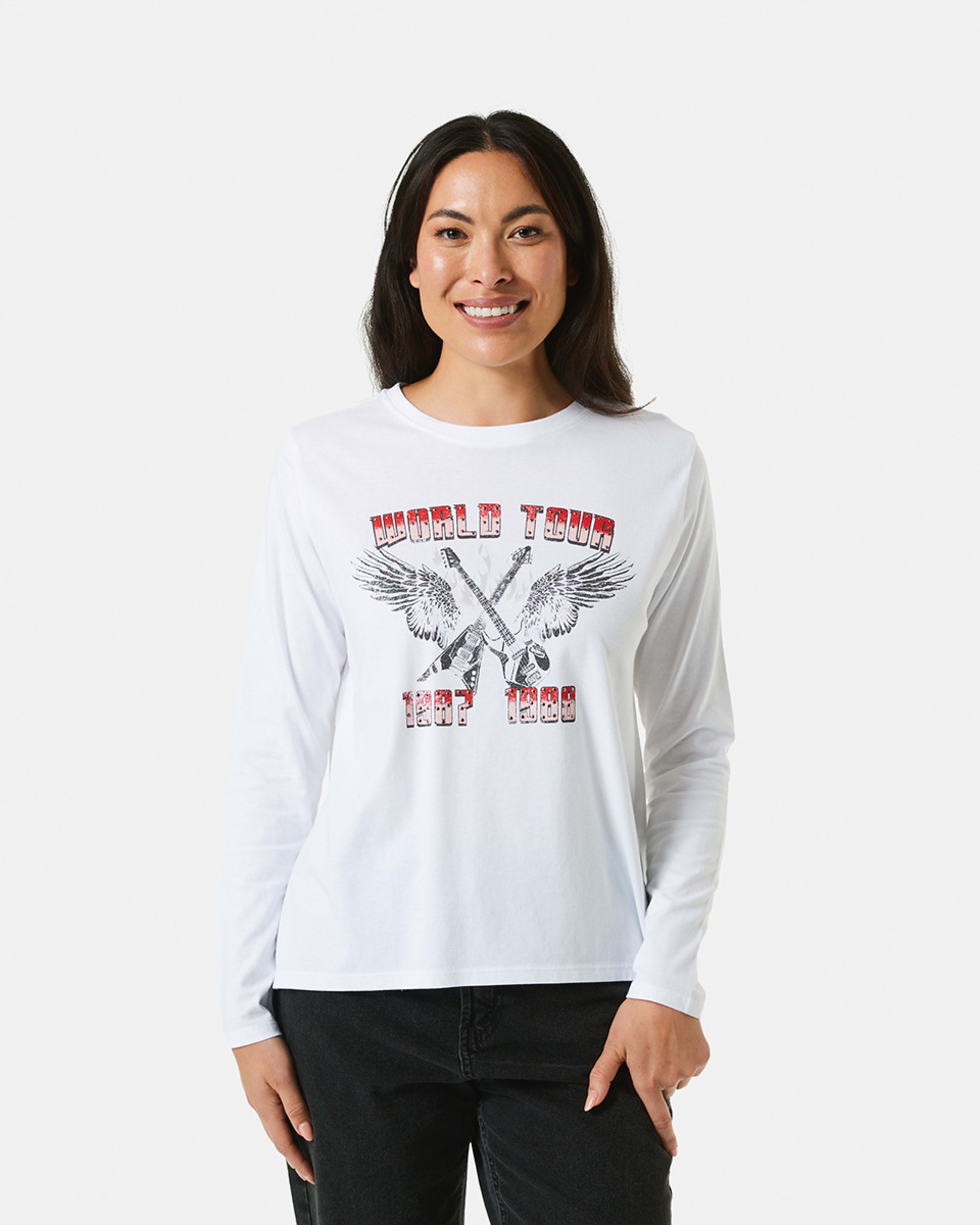 Long Sleeve Swing Print T-shirt - Kmart