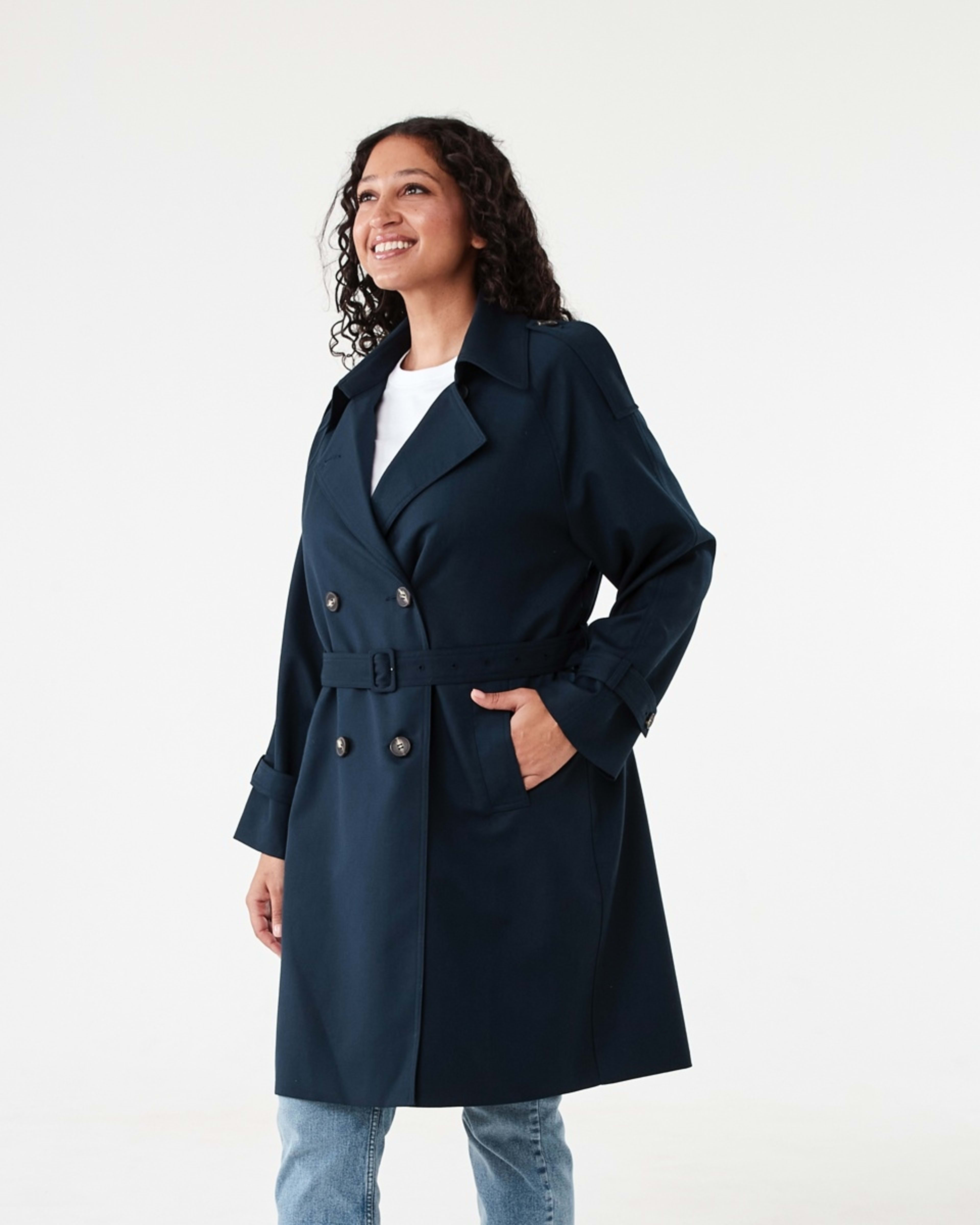 2 Lightweight Trench Coat Navy Blaze, 2 of 10