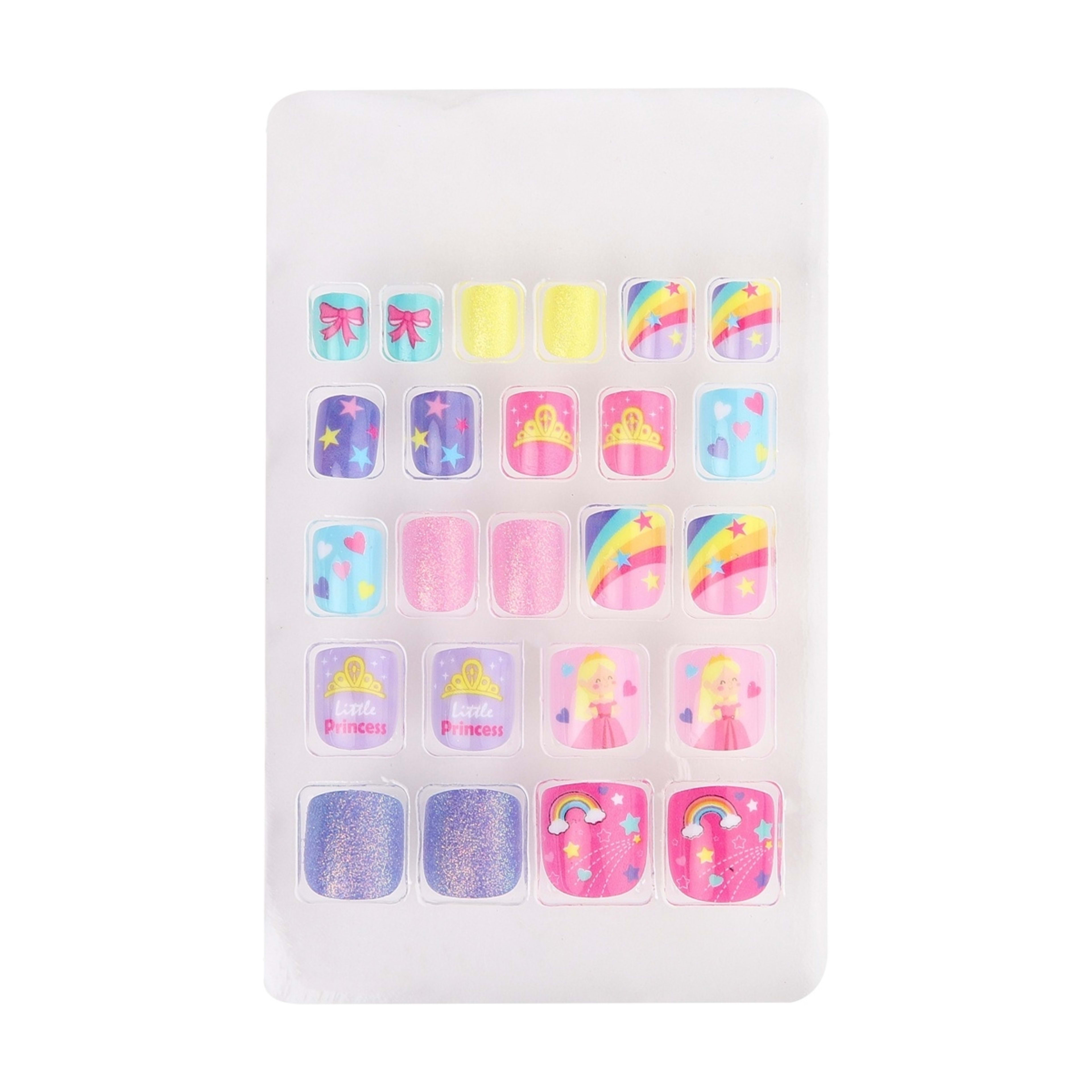 2 BYS Mini Me 24 Pack Press on Nails - Princess, Square Shape, 2 of 2