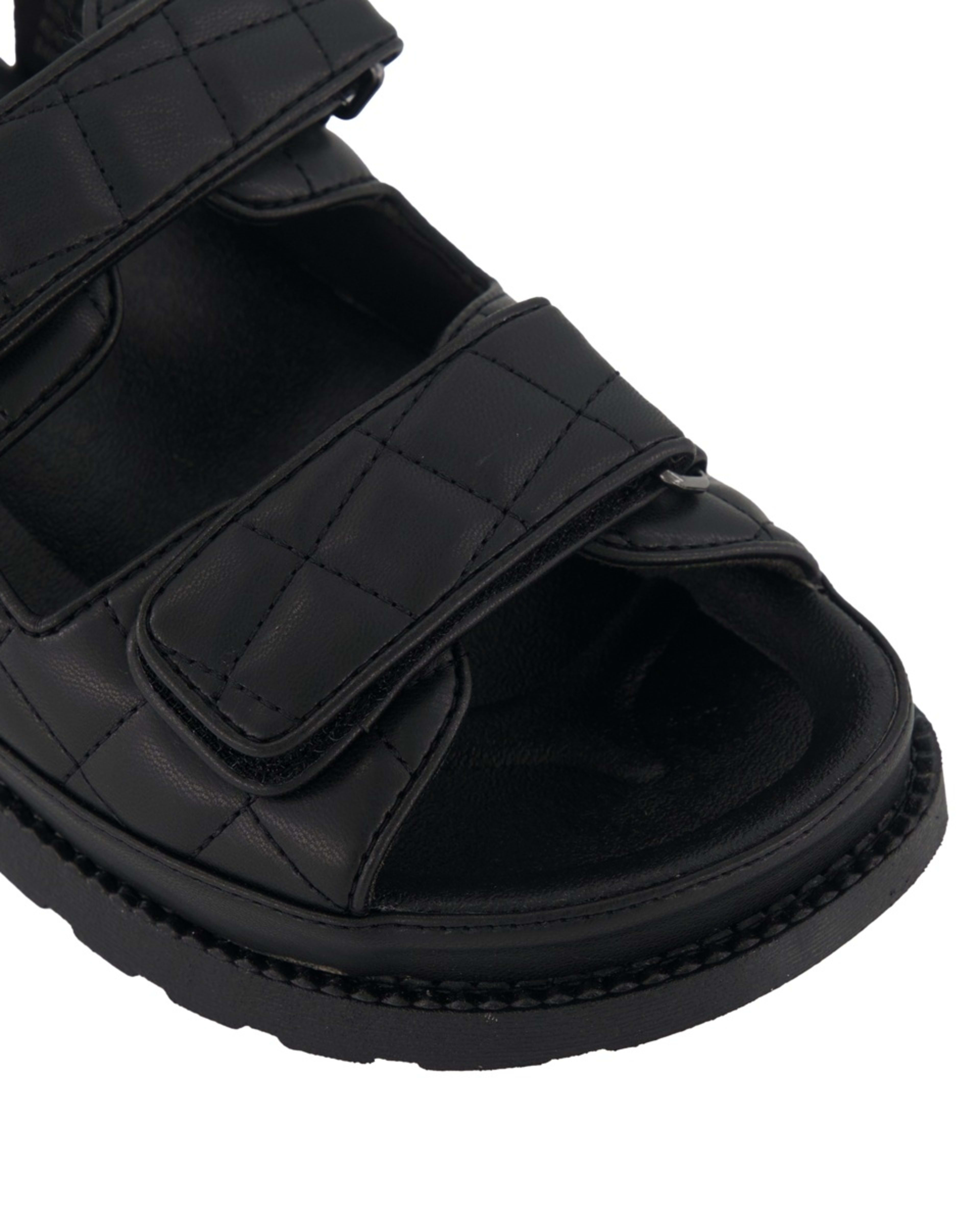4 Triple Adjustable Sandals Black, 4 of 5