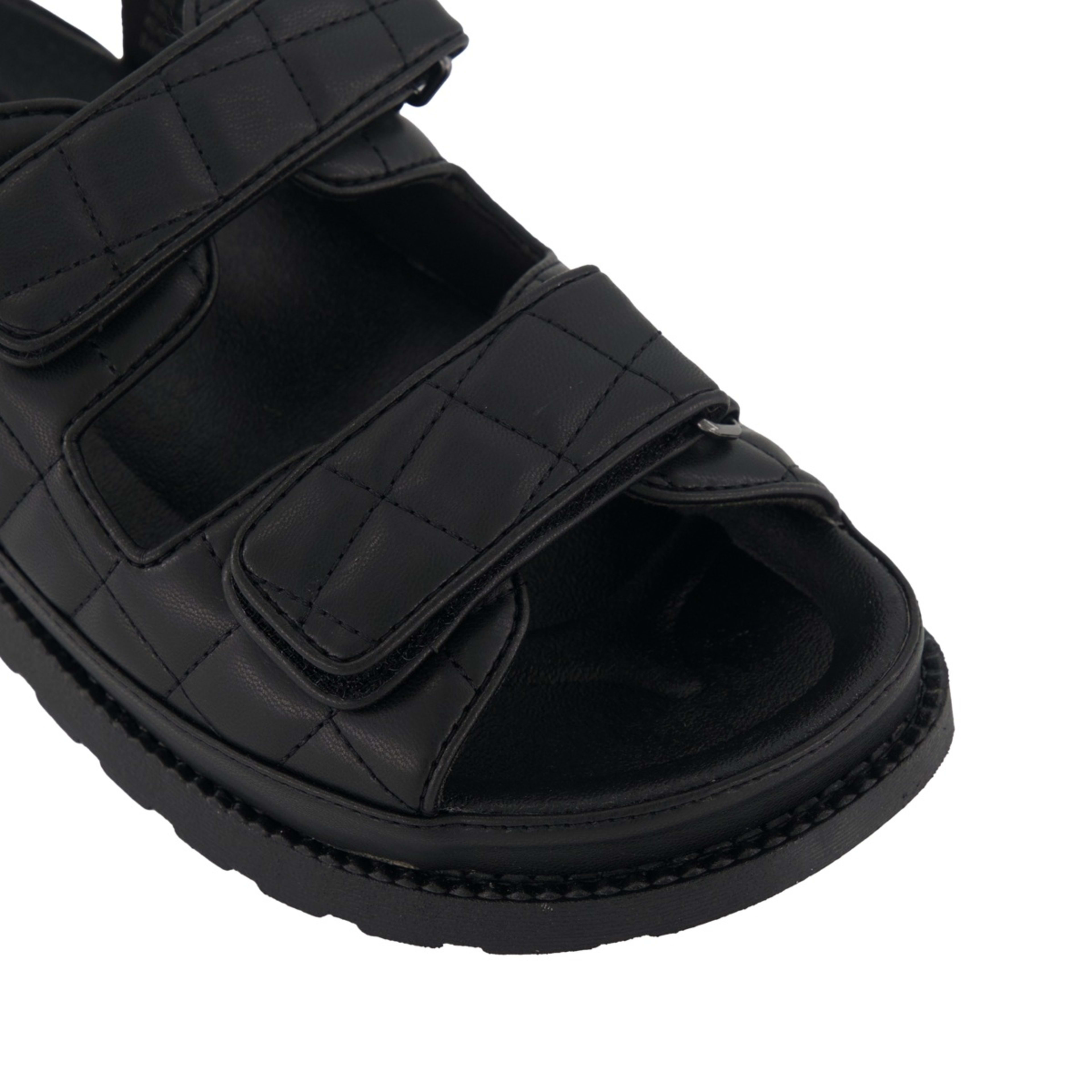 4 Triple Adjustable Sandals Black, 4 of 5