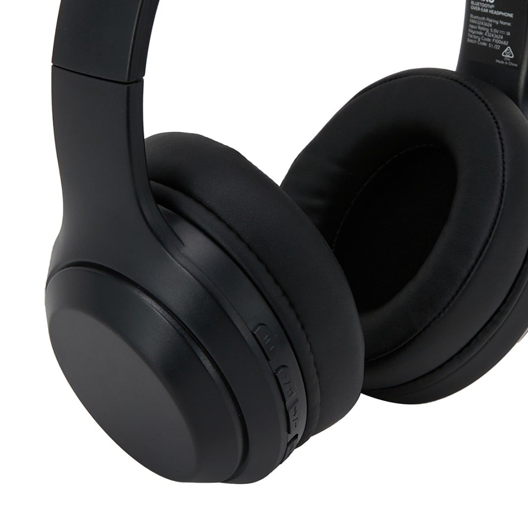 Bluetooth Oval OverEar Headphones Black Kmart