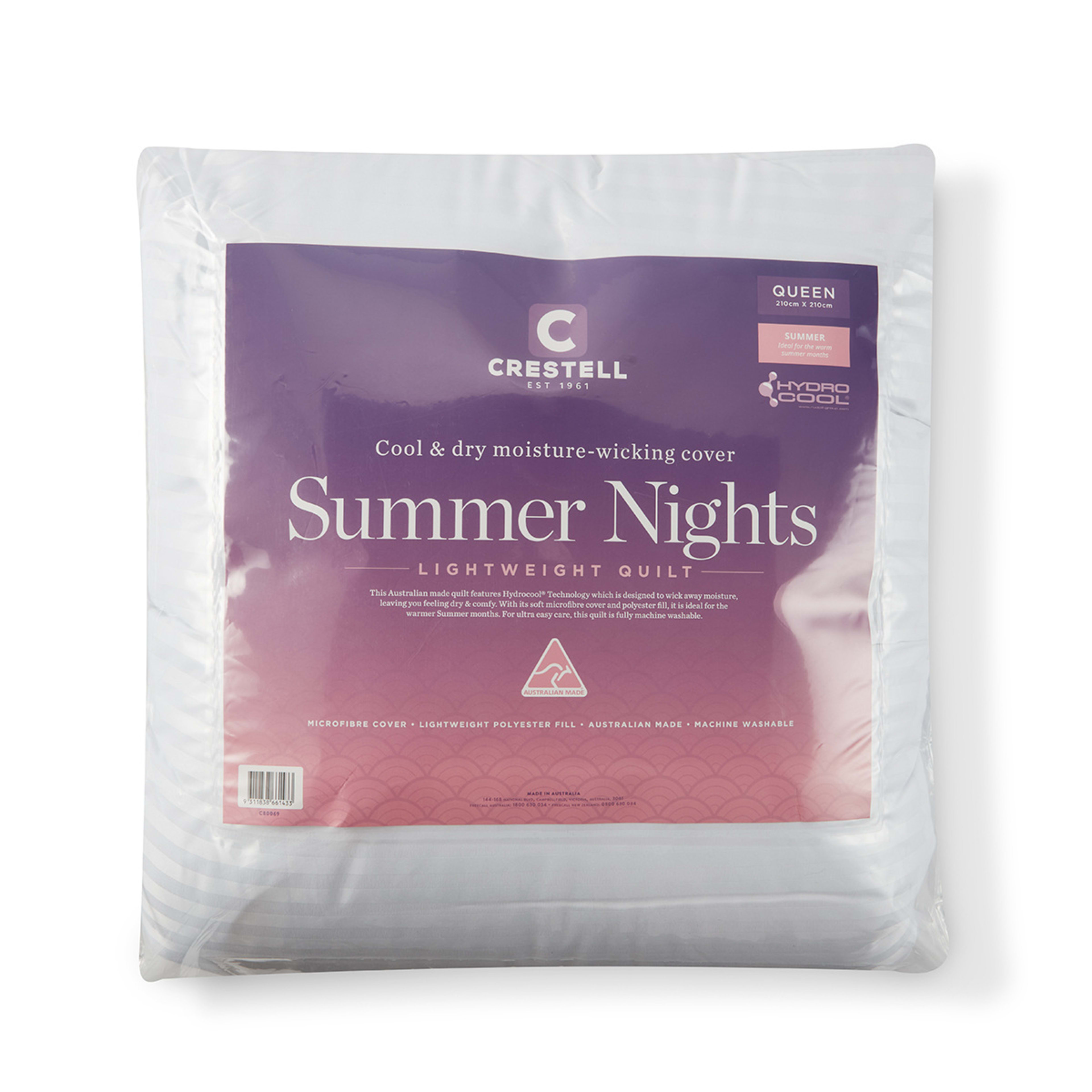 1 Crestell Summer Nights Summer Quilt - Queen Bed, White