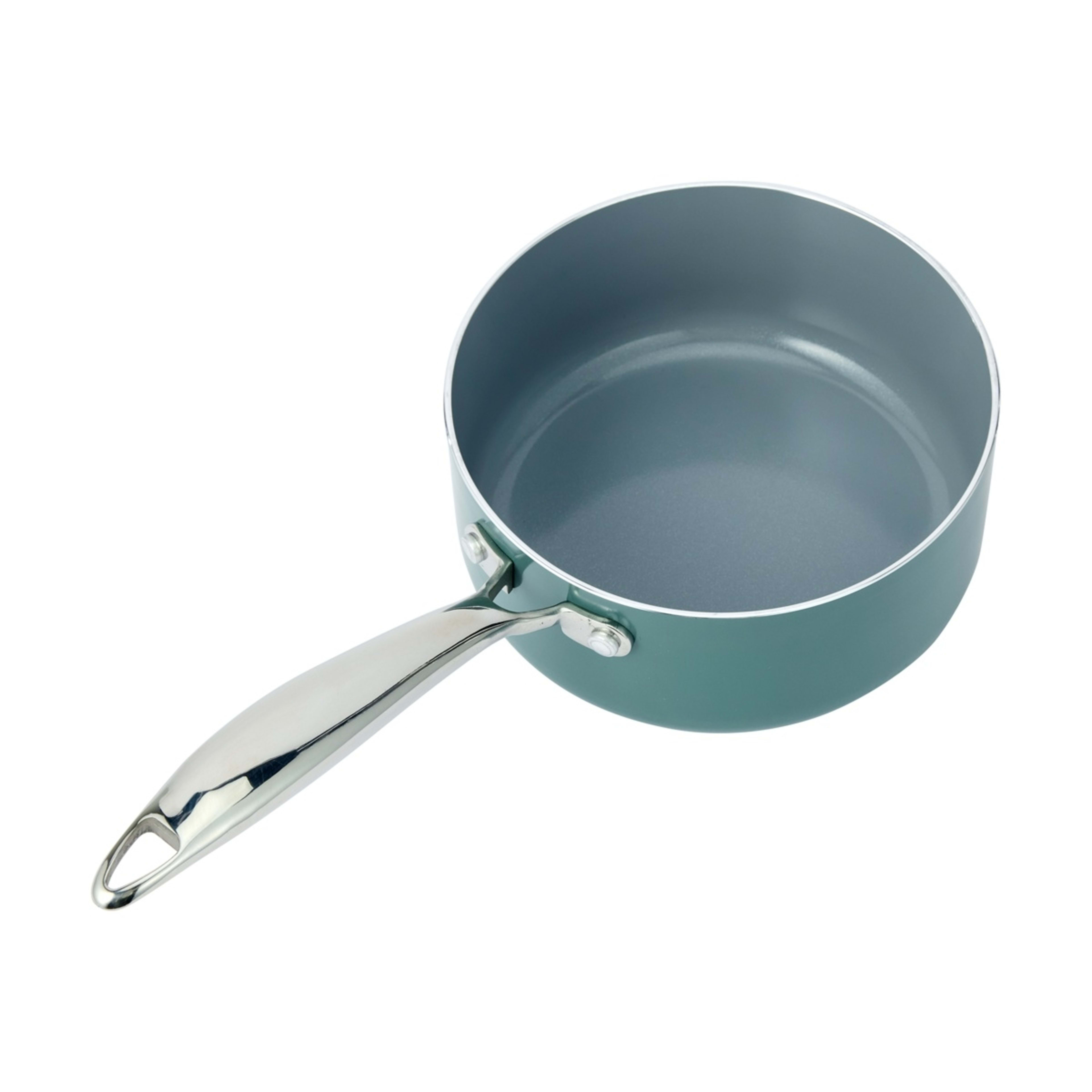 4 16cm Ceramic Non-Stick Saucepan - Green, 4 of 7