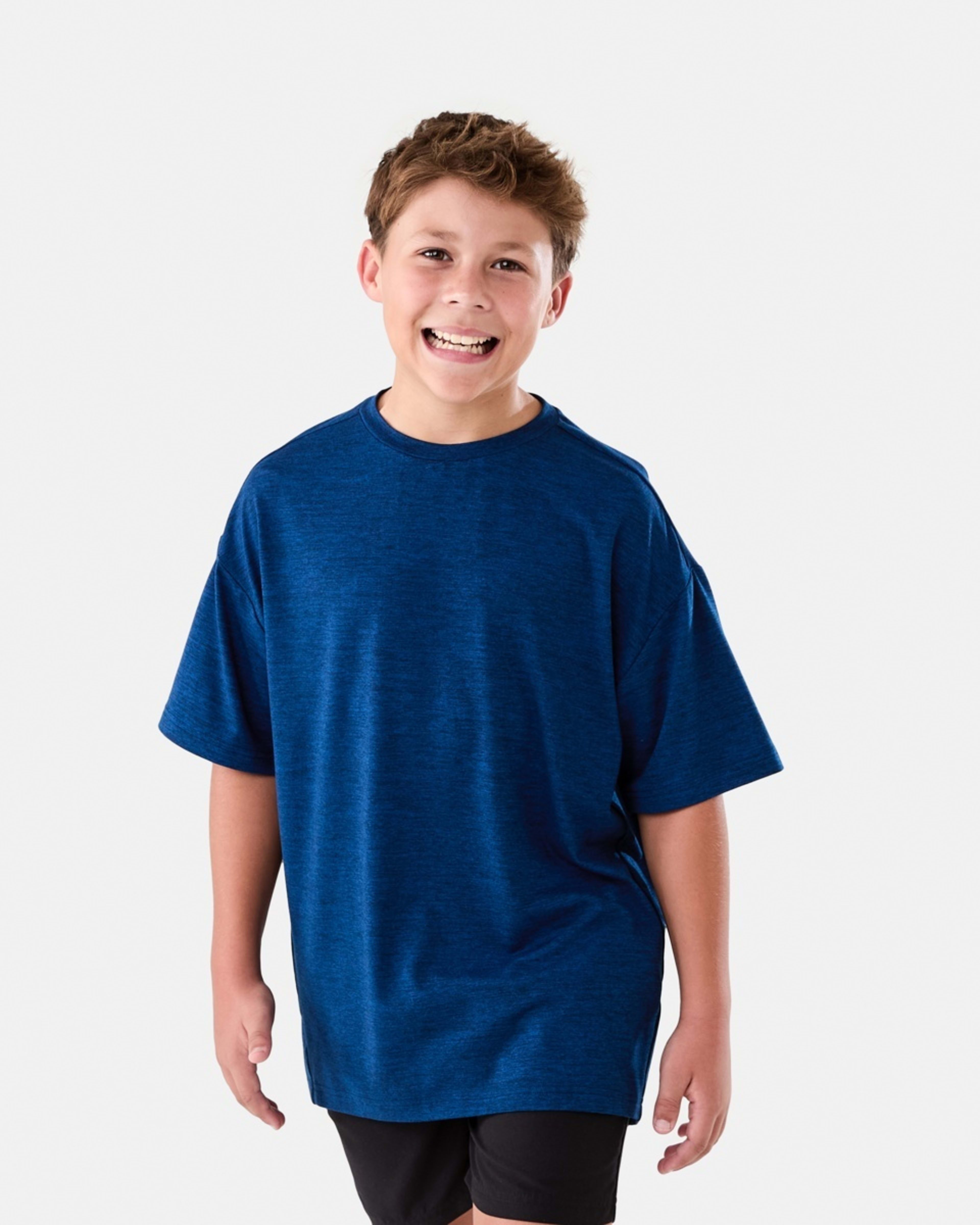 1 Active Kids T-shirt TEXTURED SPORT BLUE, 1 of 6