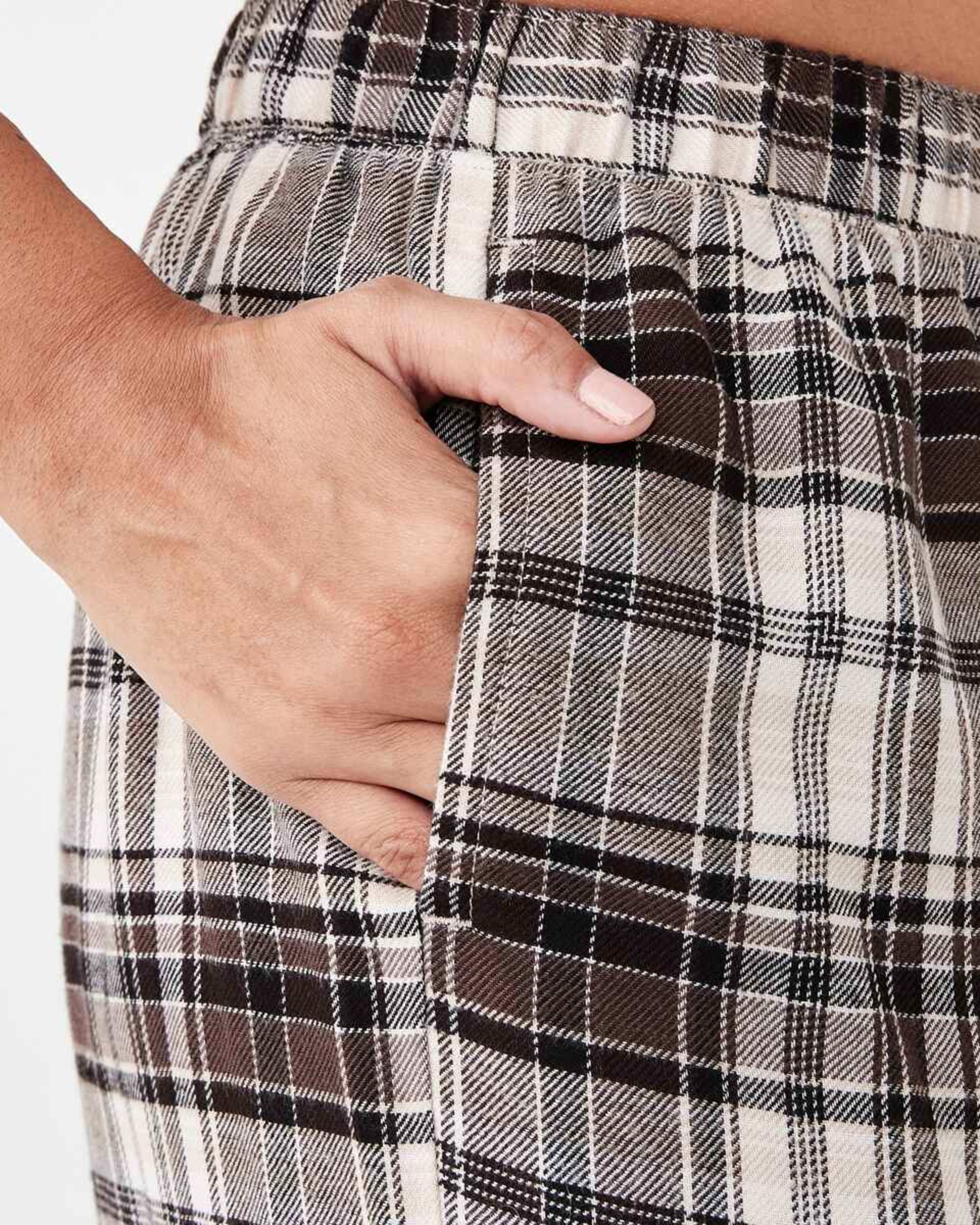5 Boyfriend Flannel Pants Brwn Chk, 5 of 5