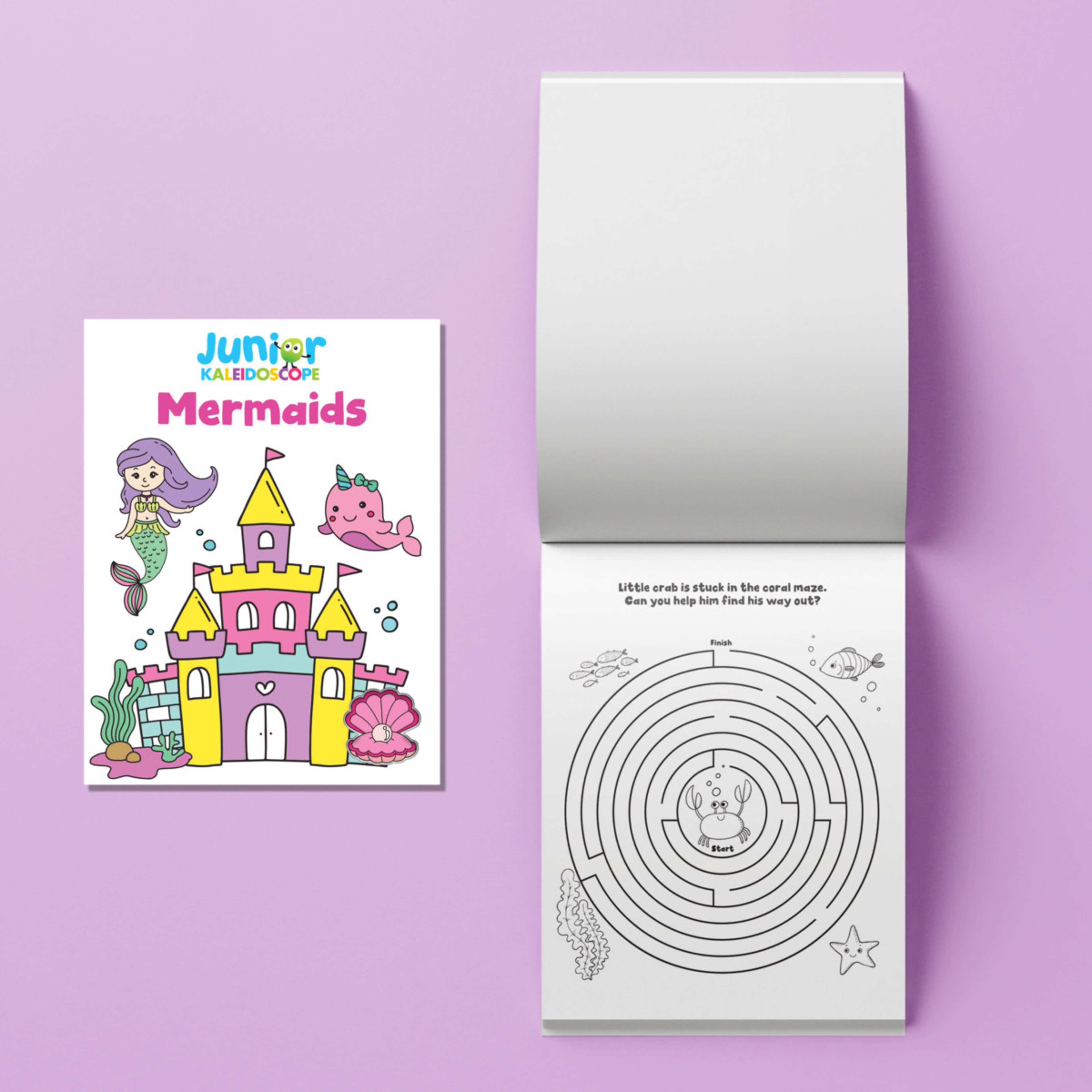 3 Junior Kaleidoscope Mermaids Colouring Kit - Book, 3 of 5