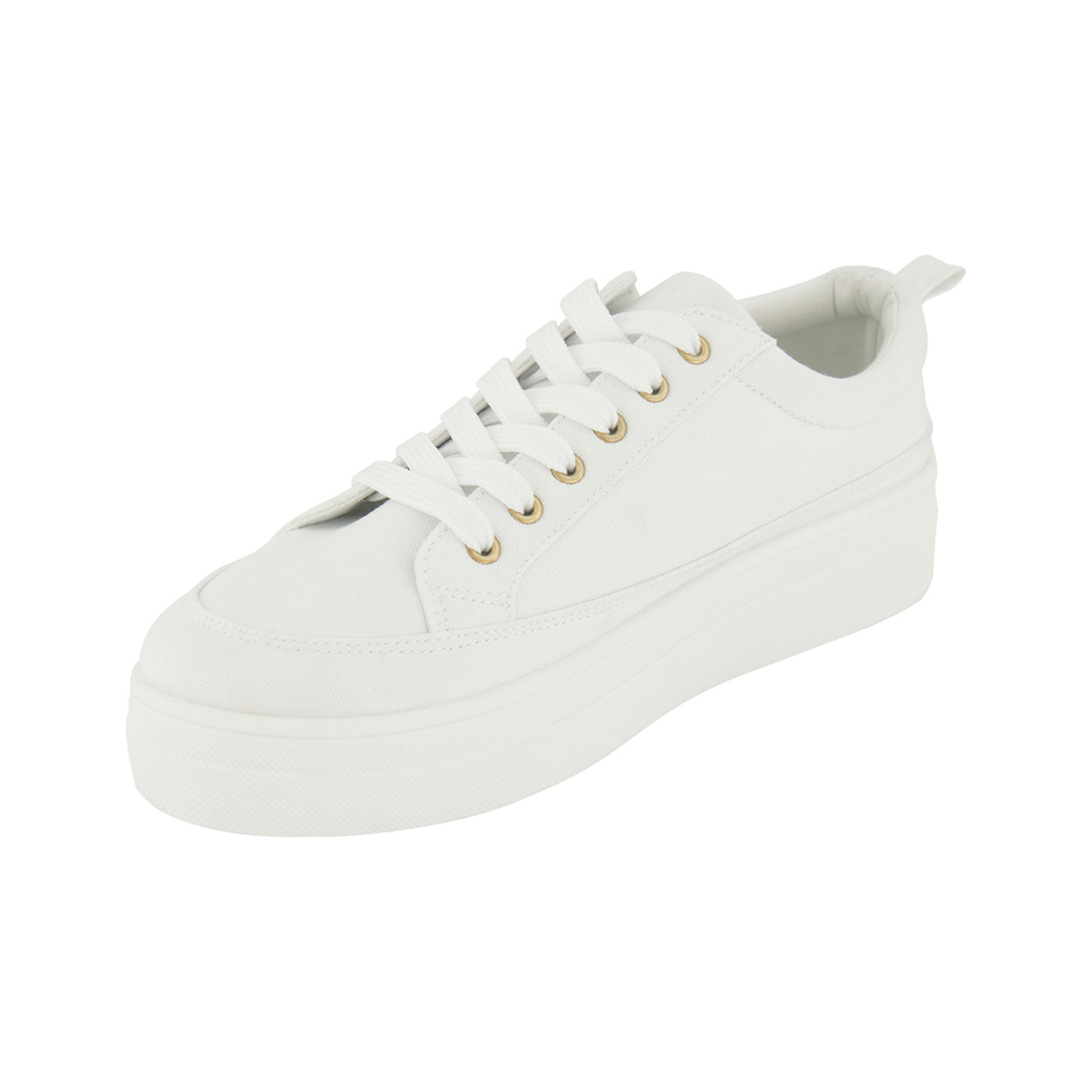 3 Canvas Flatform Sneakers White, 3 of 5