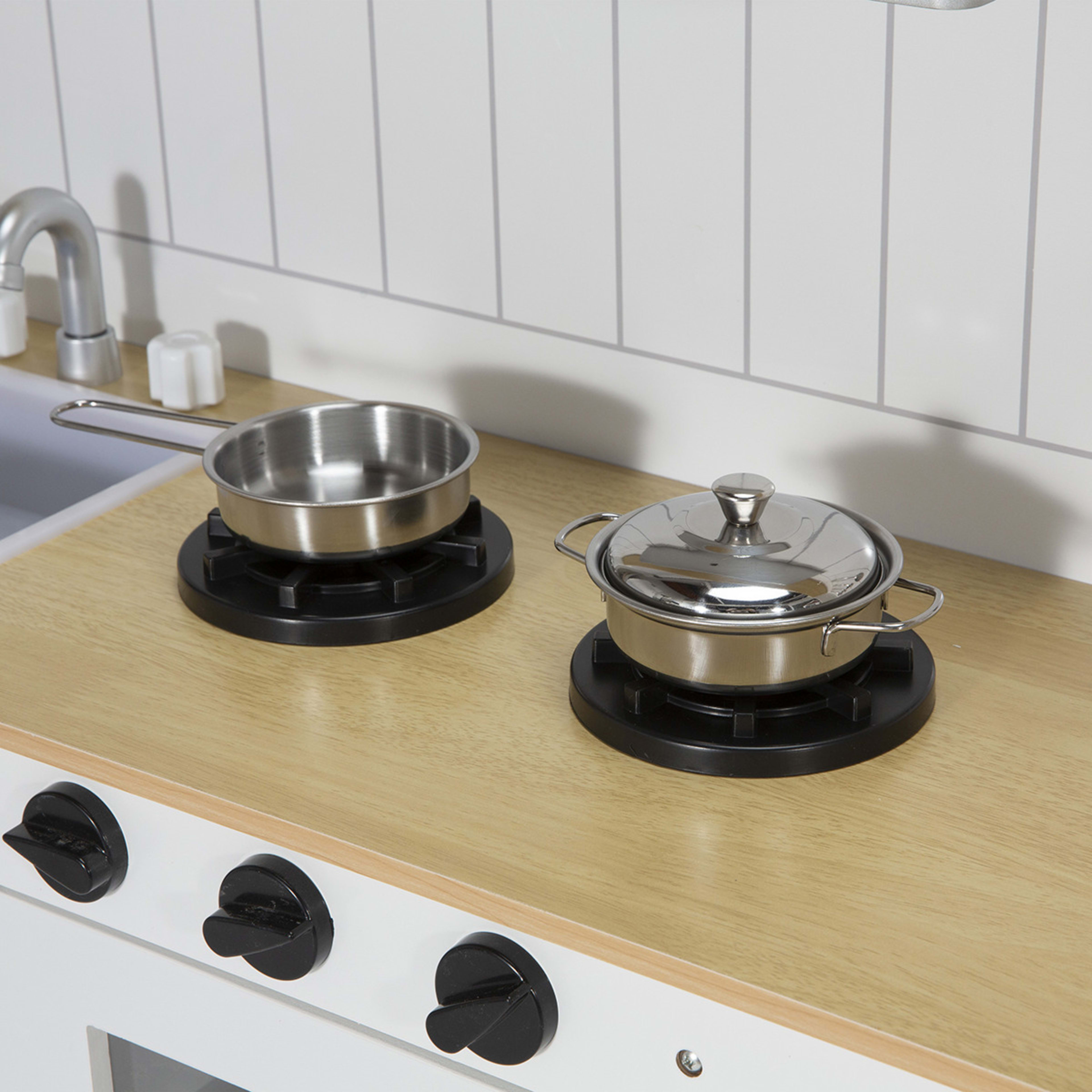 7 Piece Wooden Rustic Kitchen Playset - Kmart