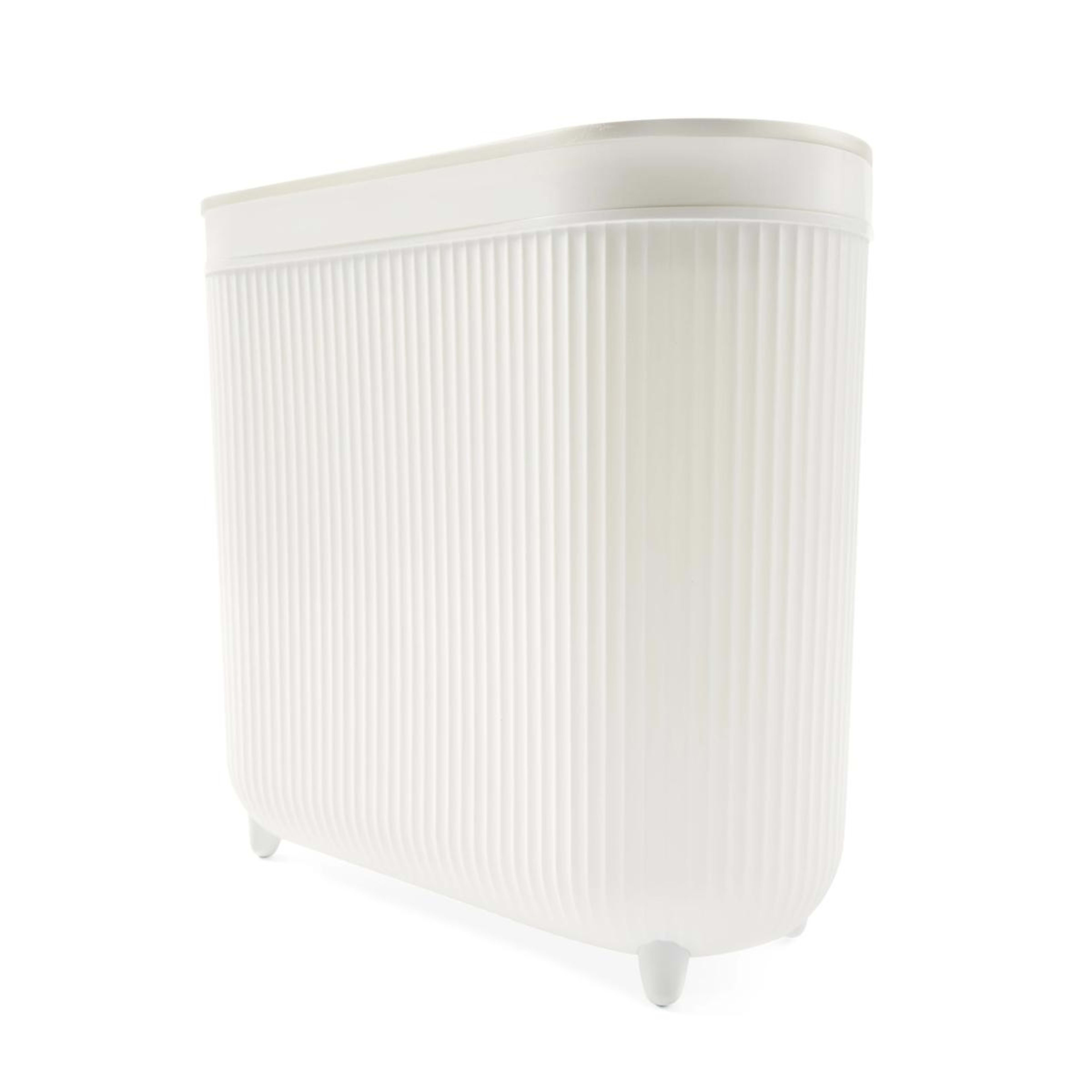 1 8L Push Top Bin - White