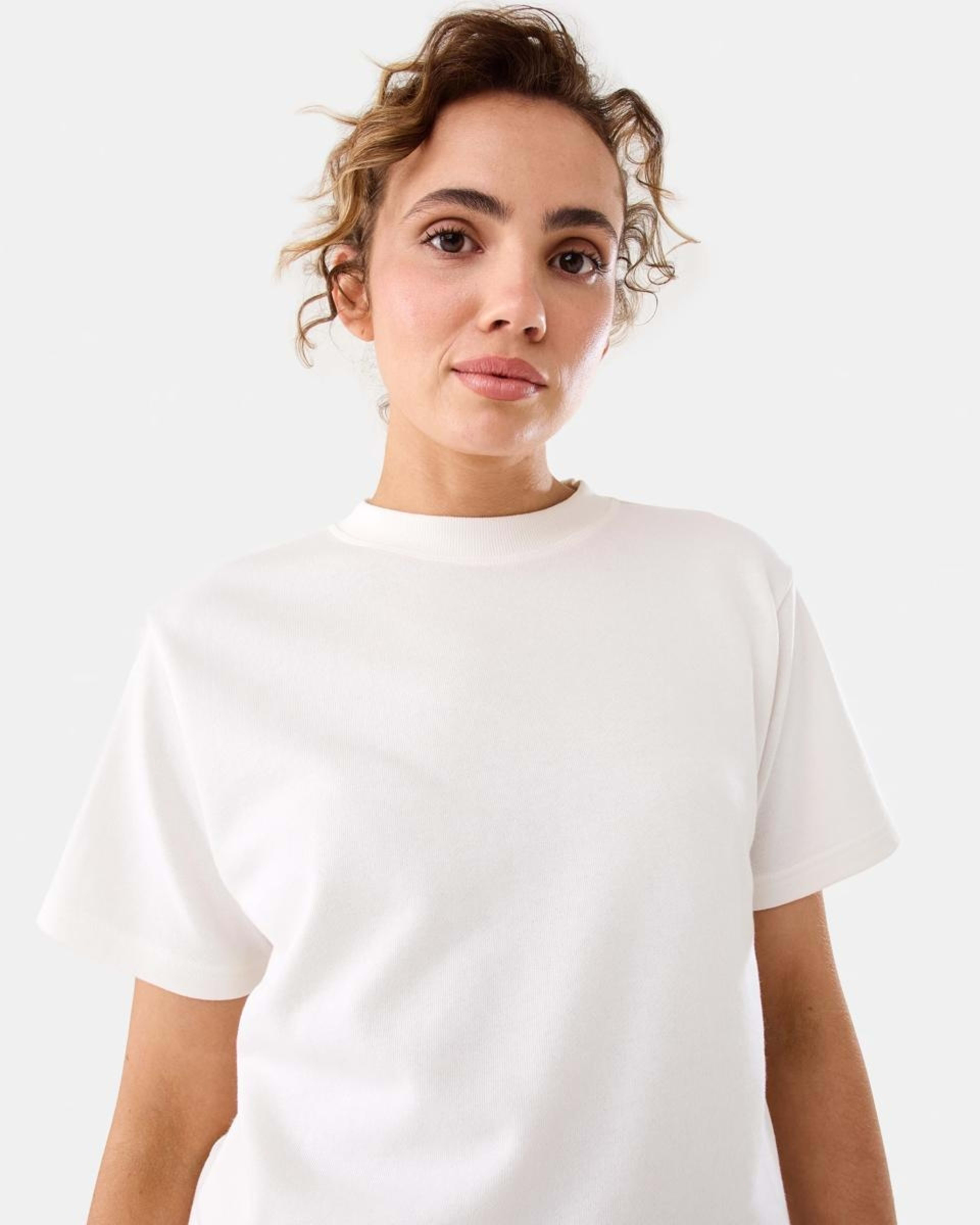 5 Active Womens Terry T-shirt EGRET WHITE, 5 of 7