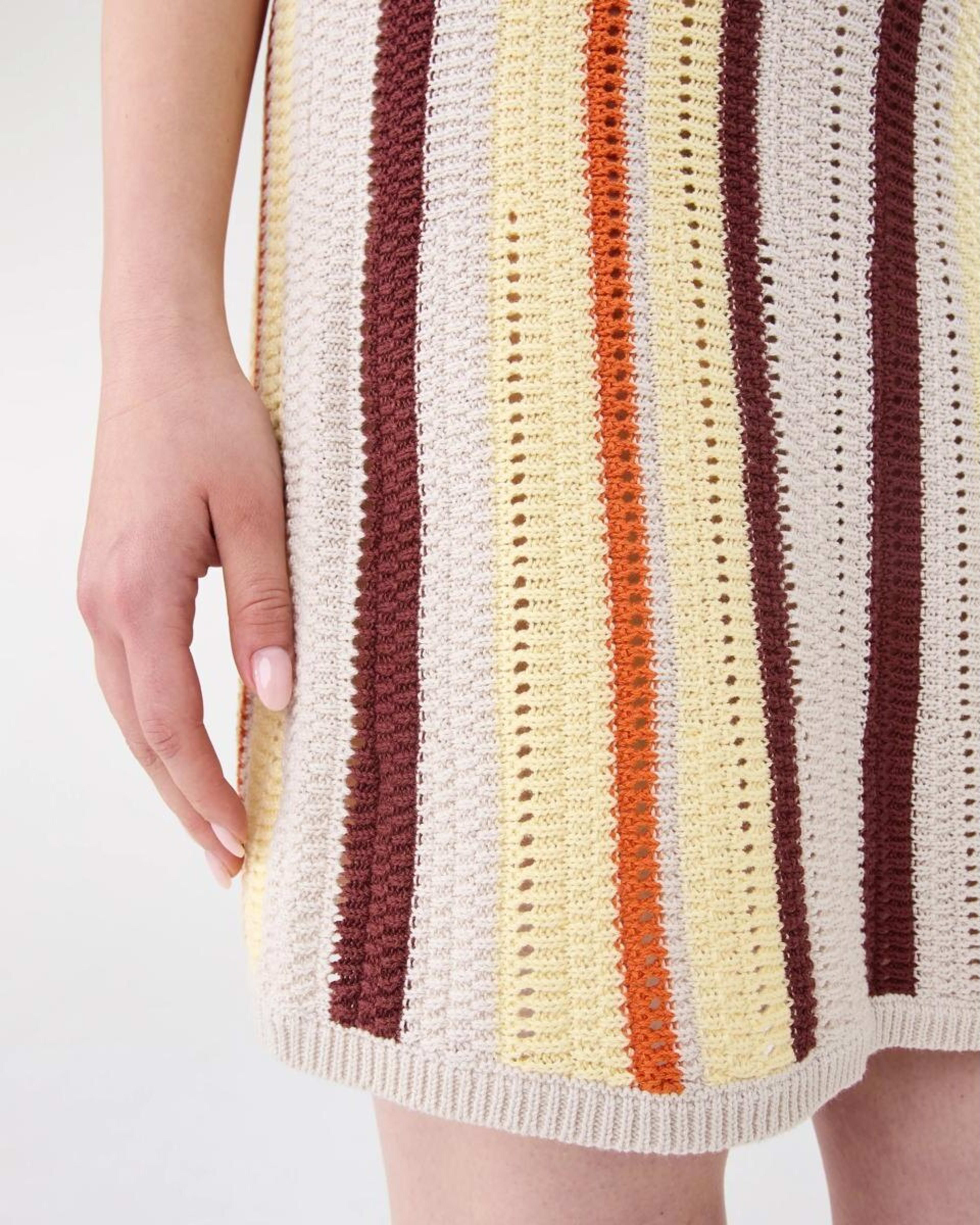 7 Sleeveless Crochet Mini Dress Multi Strp, 7 of 9