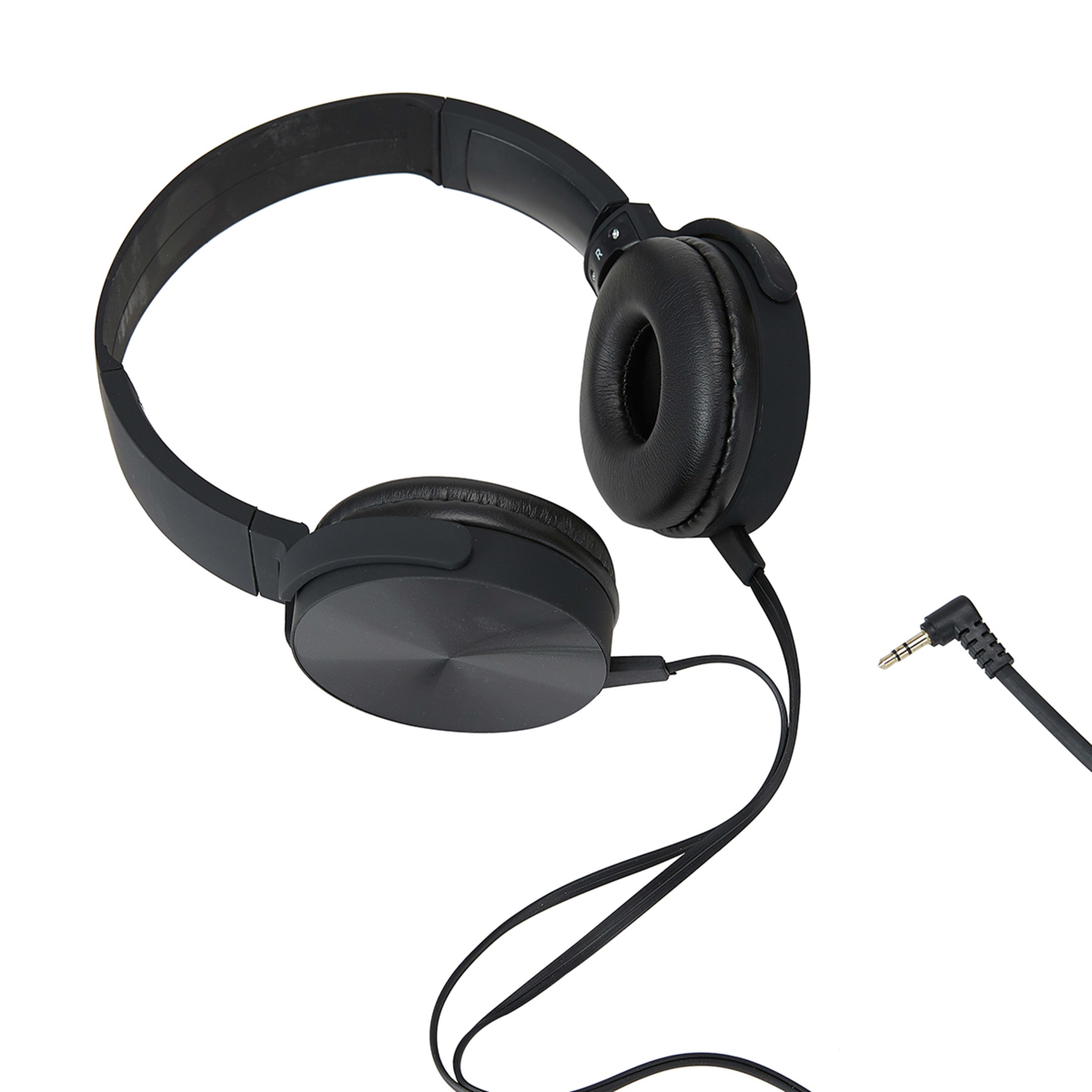 OnEar Wired Headphones Black Kmart