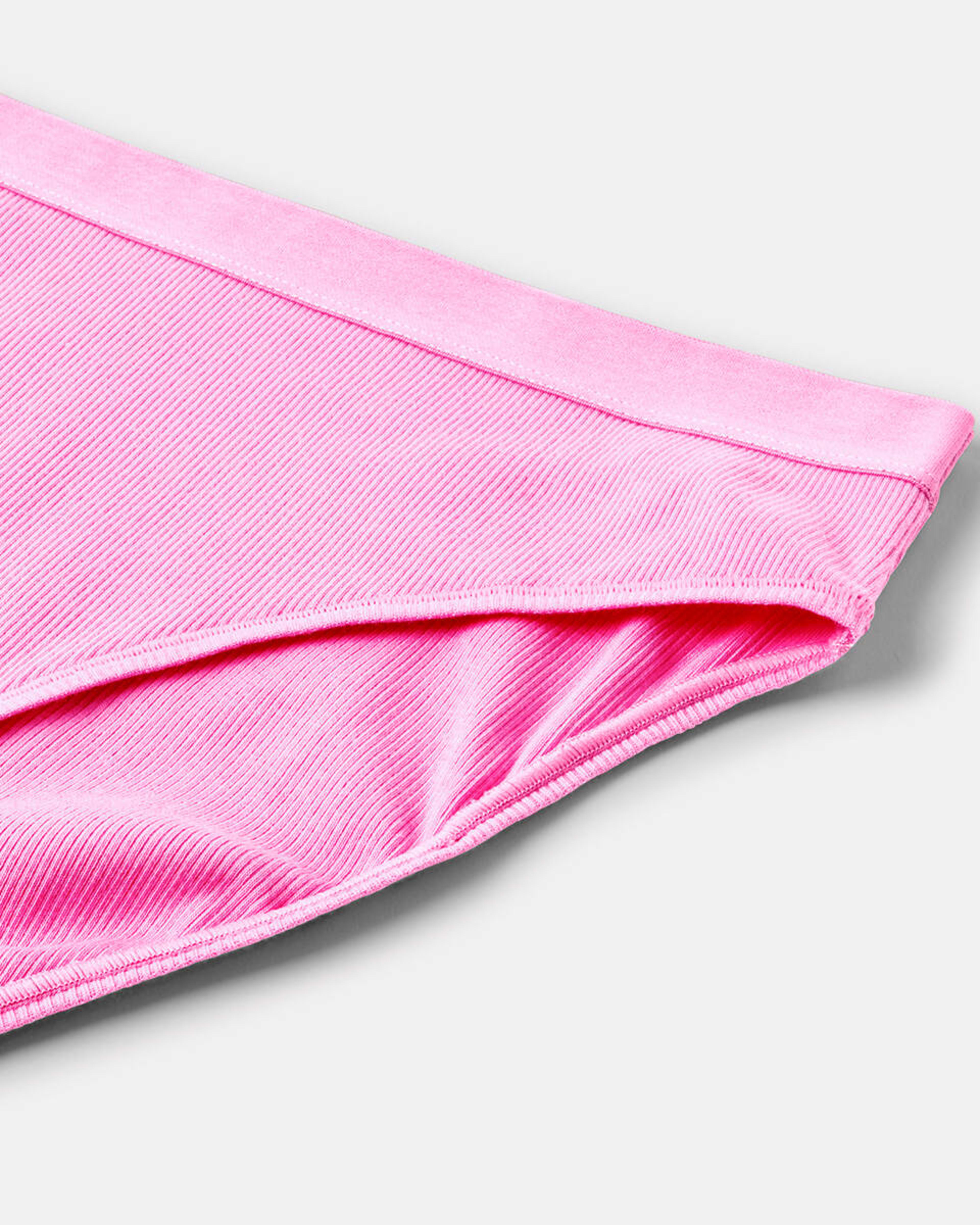 7 Ribbed Bikini Briefs Pop Pink, 7 of 7