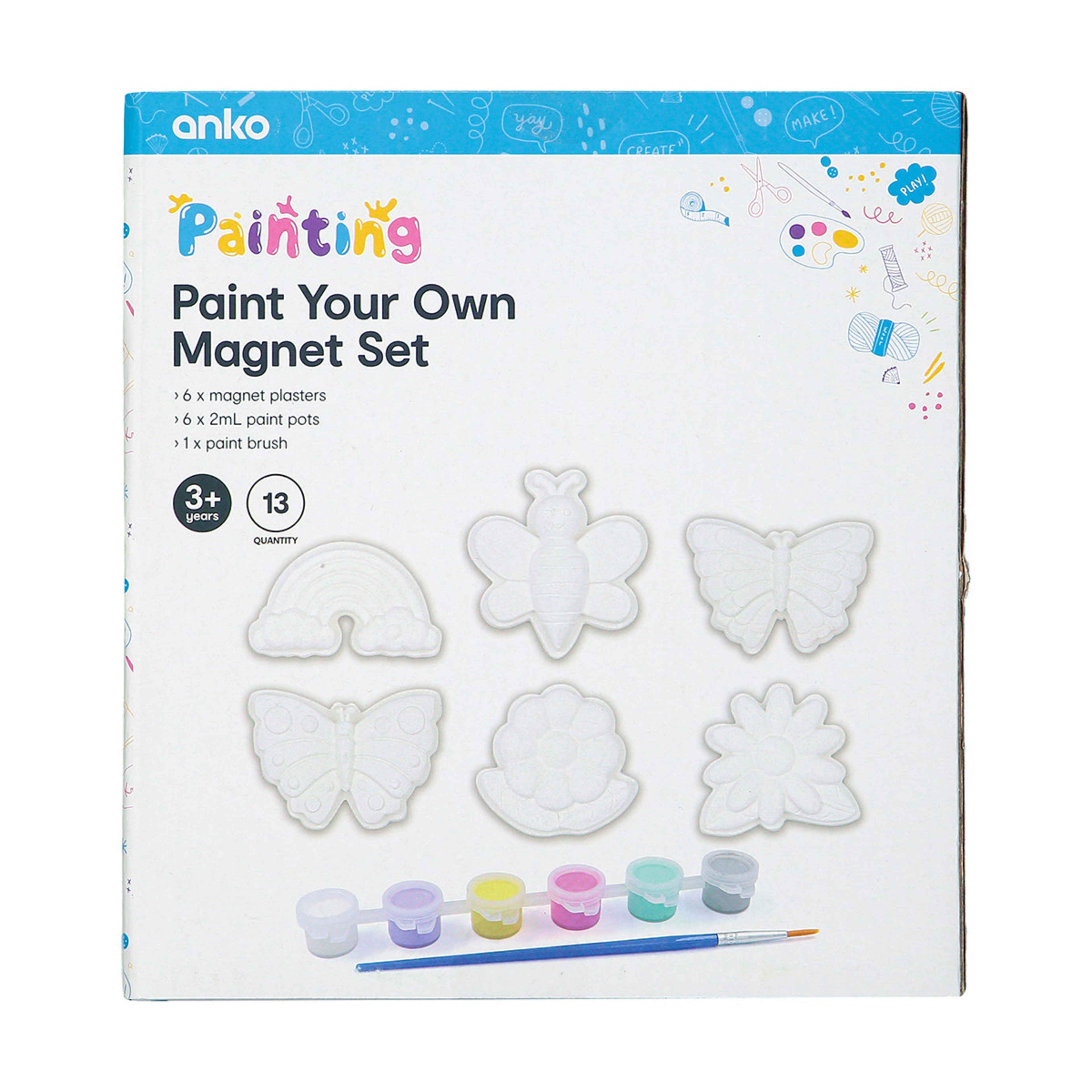 9 13 Piece Paint Your Own Magnet Set, 9 of 9