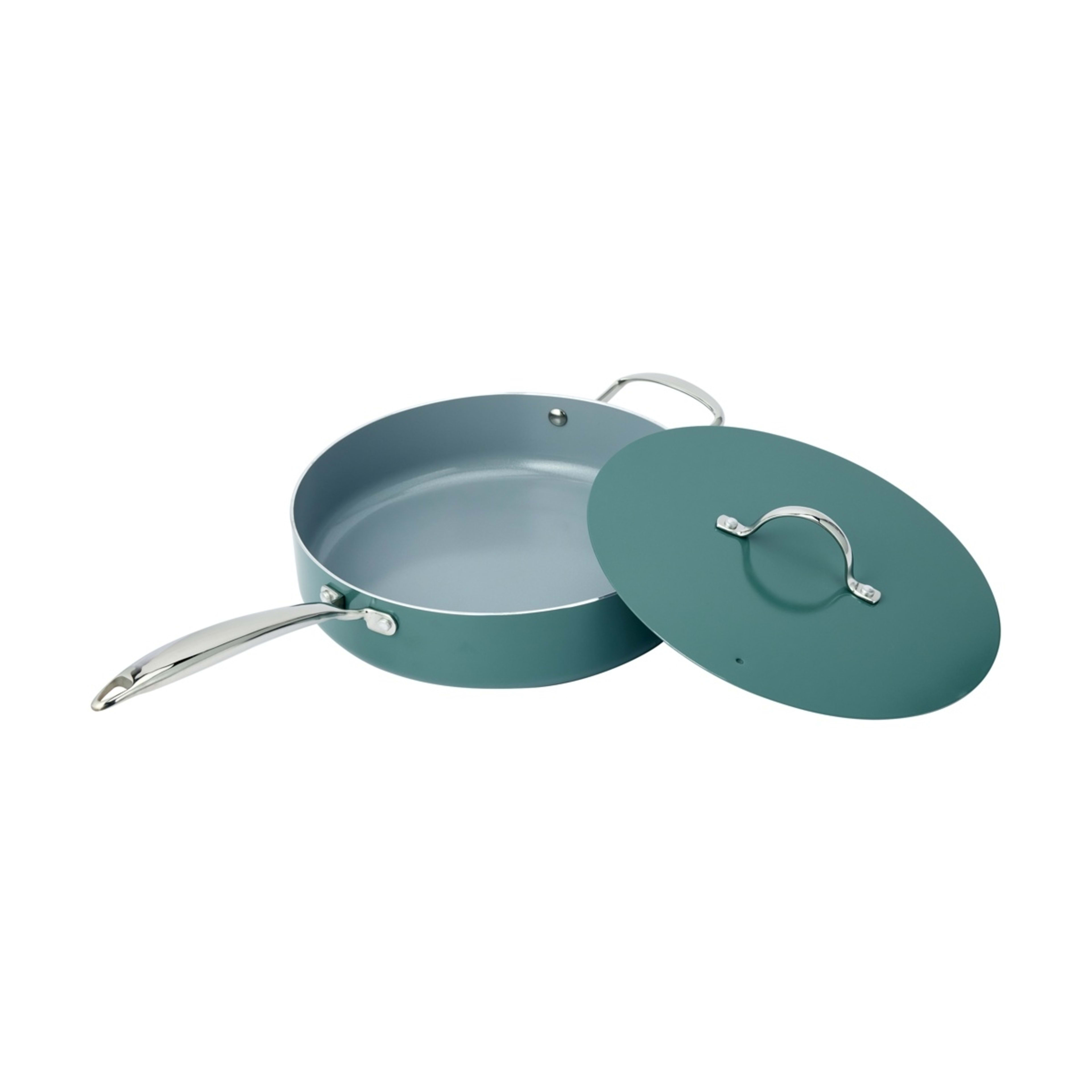 2 28cm Green Ceramic Non-Stick Saute Pan, 2 of 6
