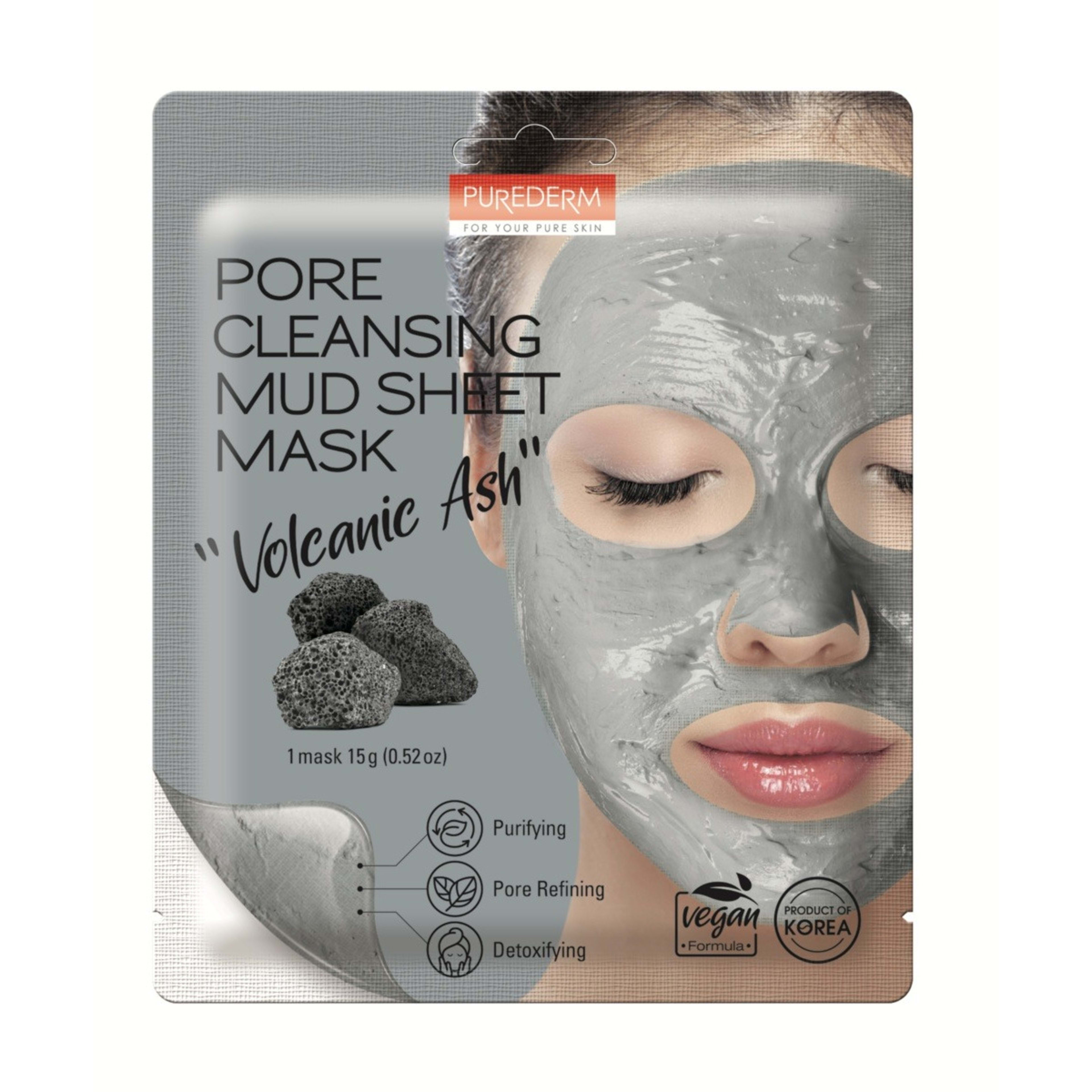 Purederm Pore Cleansing Mud Sheet Mask 15g - Volcanic Ash - Kmart