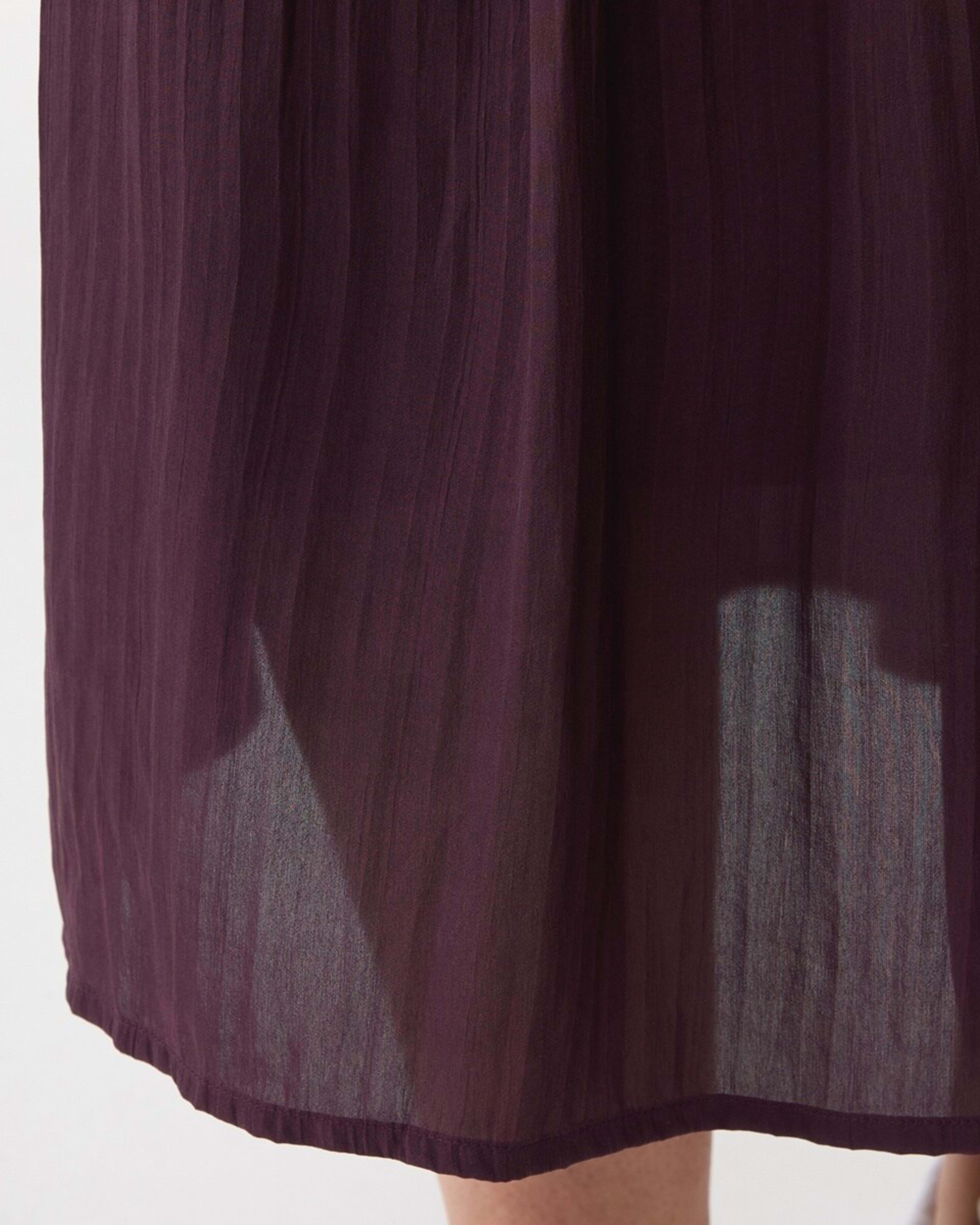 5 Crinkle Maxi Skirt WARM MULBERRY, 5 of 5