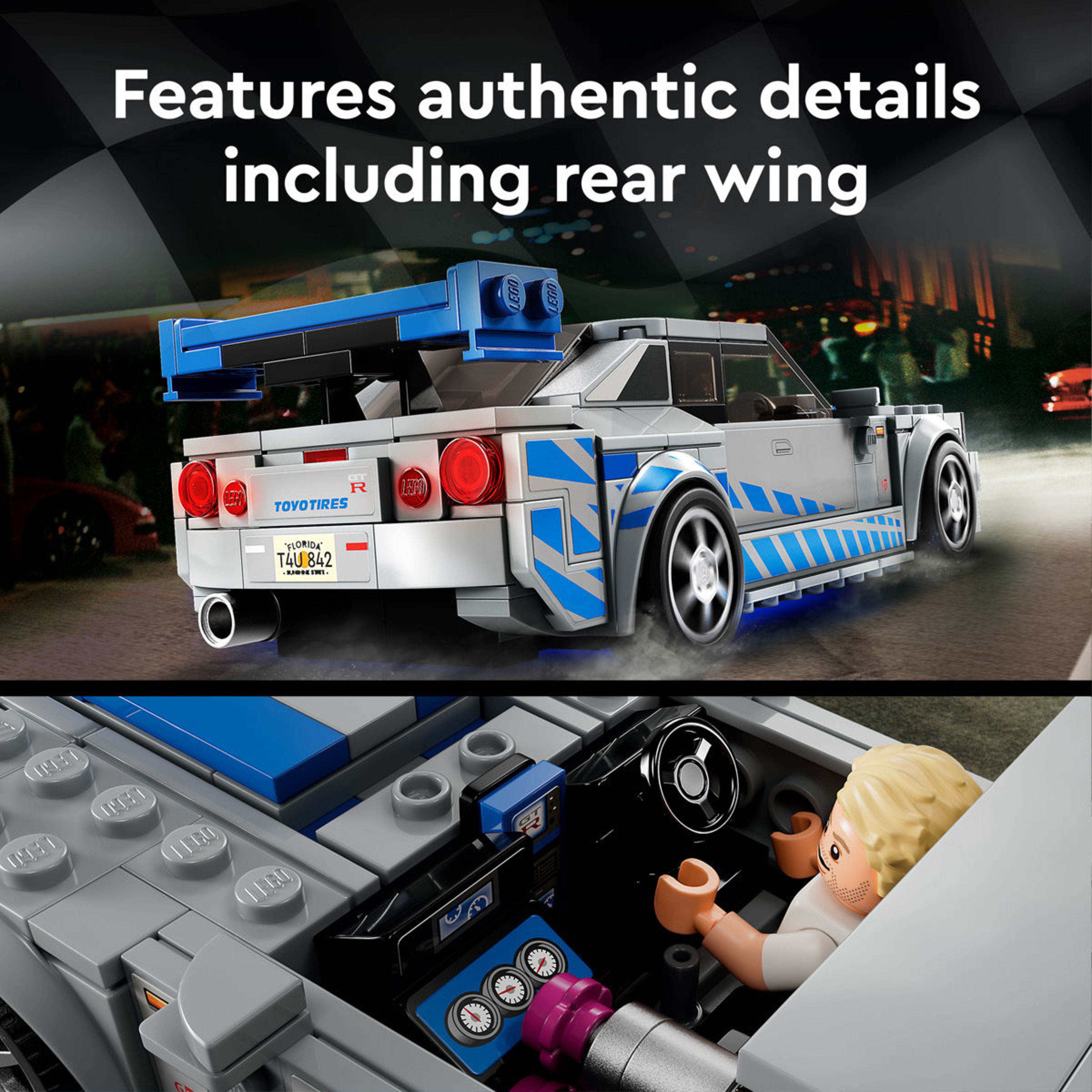 6 LEGO Speed Champions 2 Fast 2 Furious Nissan Skyline GT-R (R34) 76917, 6 of 10