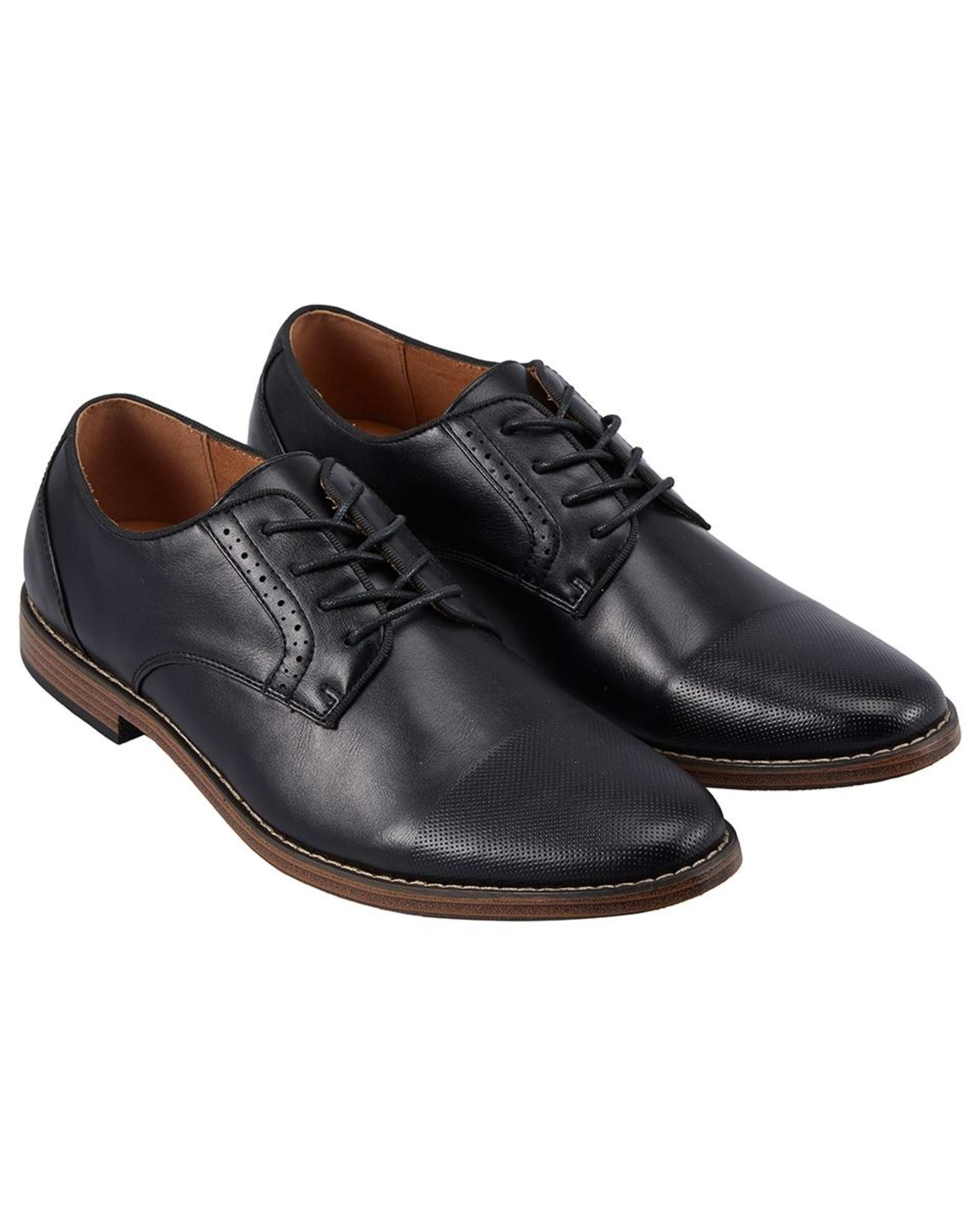 4 Burnished Toe Dress Shoes Black, 4 of 5