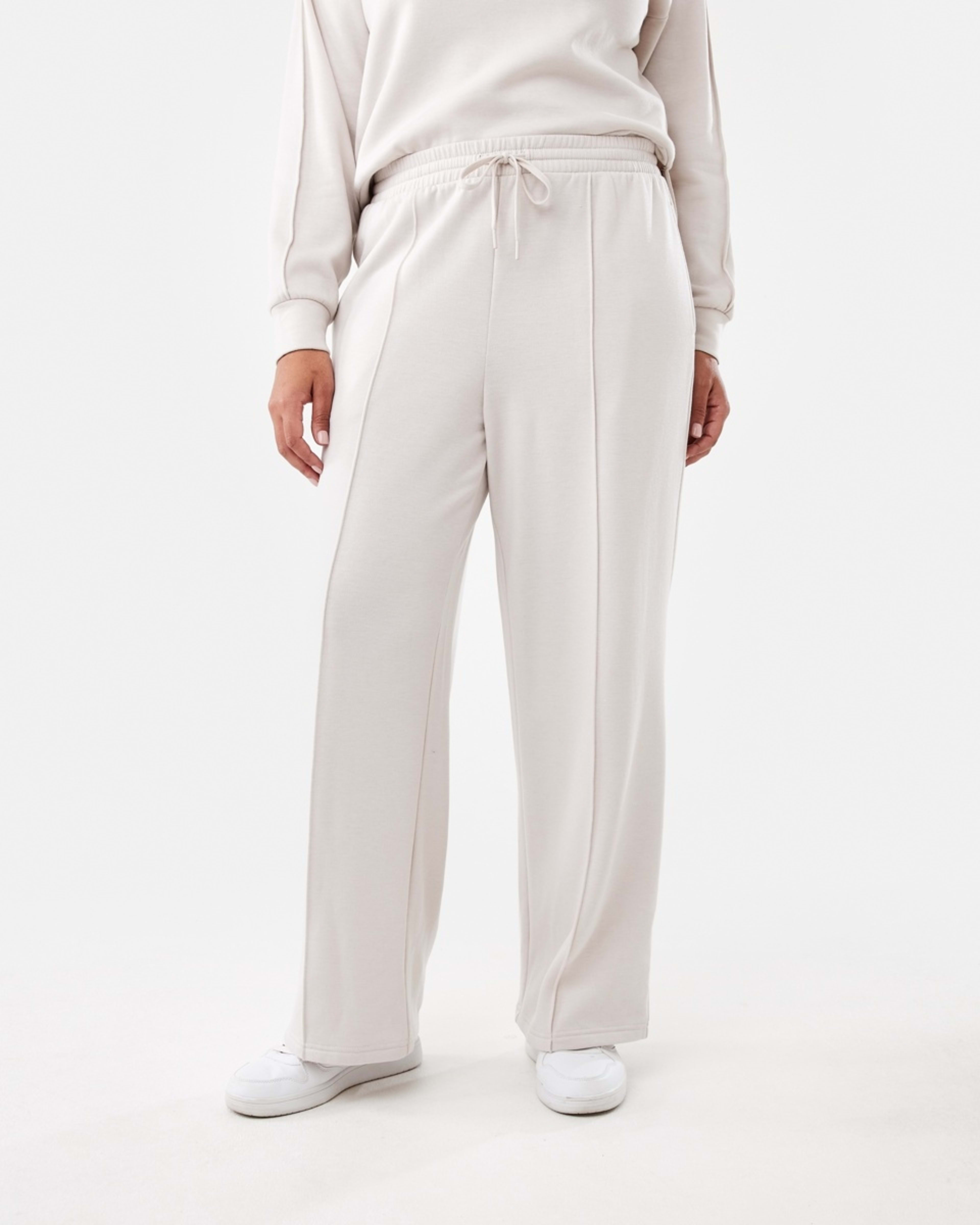 1 Soft Touch Wide Leg Trackpants Nat Beige, 1 of 5