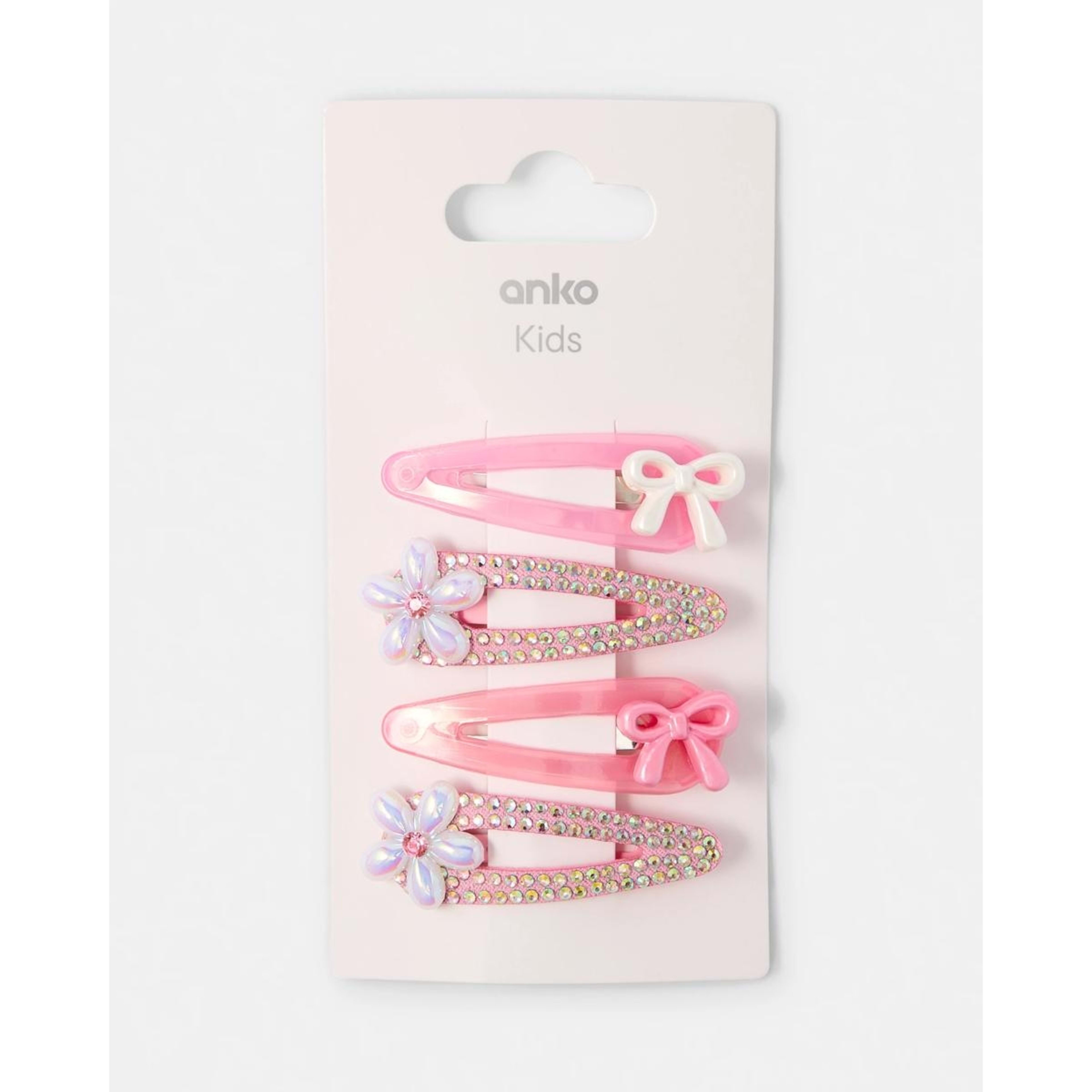 3 4 Pack Pink Bow Hair Clips, 3 of 3