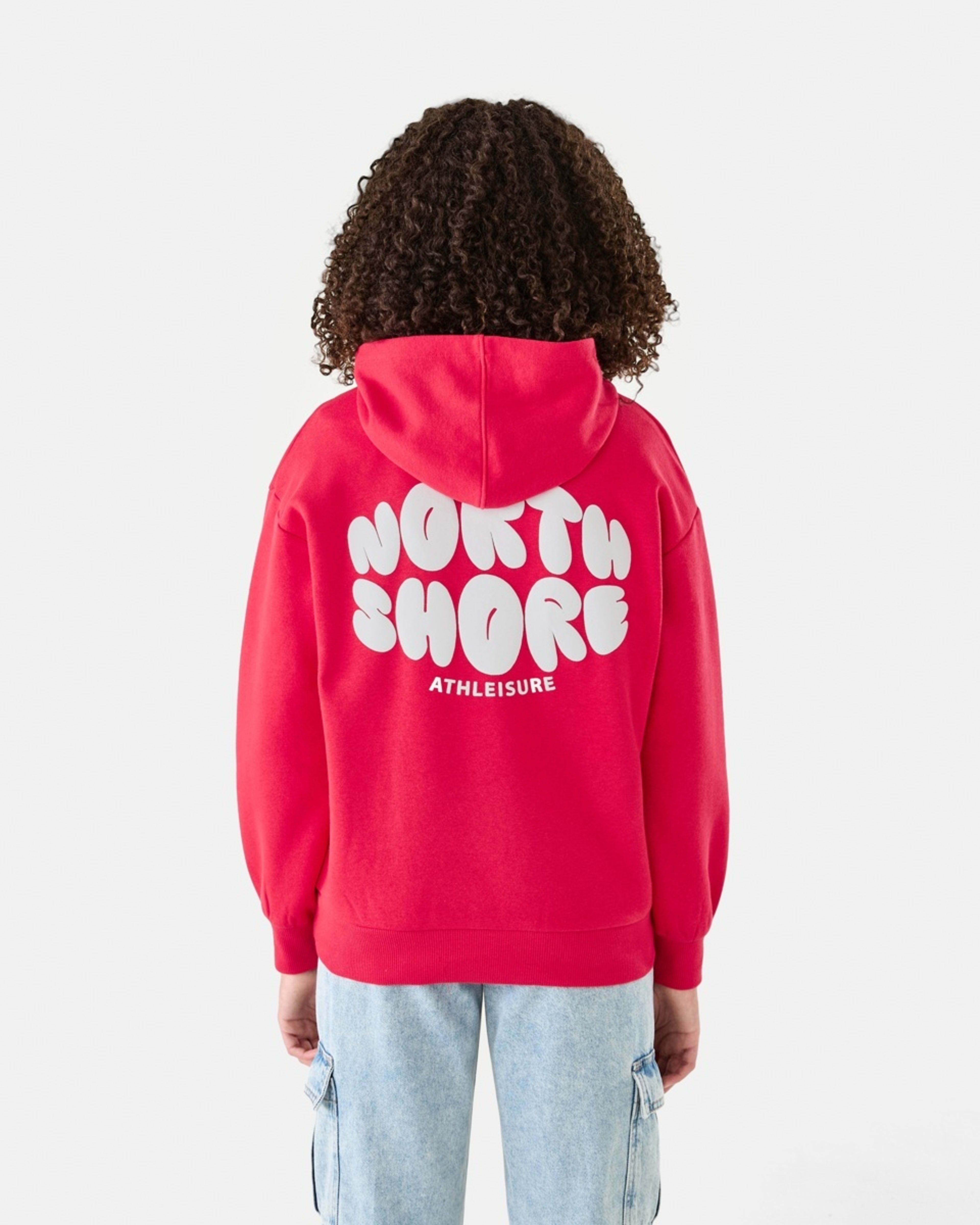 2 Oversized Hoodie Red Slogan, 2 of 9