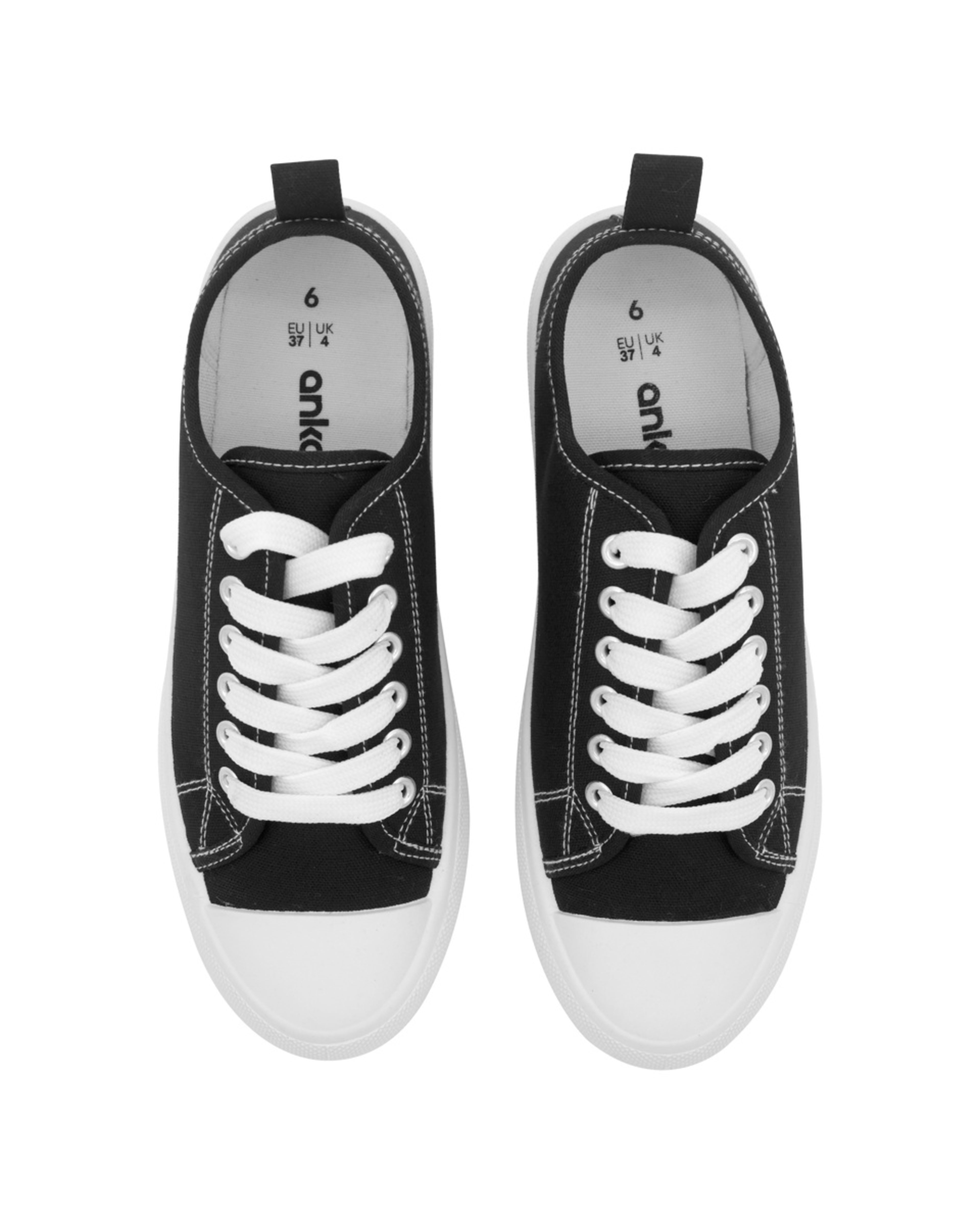 3 Canvas Low Top Sneakers Blk/wht, 3 of 5