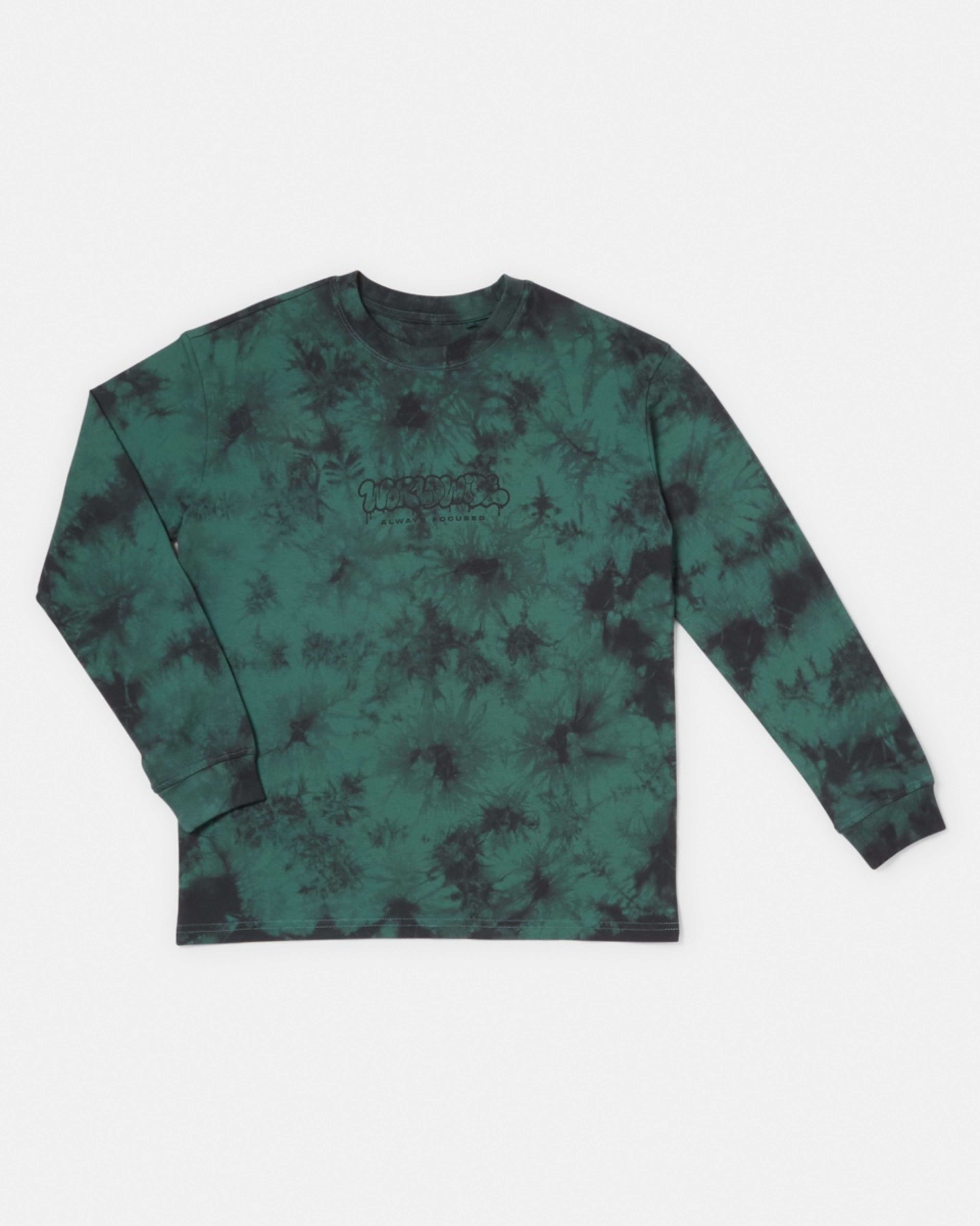 7 Long Sleeve Cuff Skate Print T-shirt Grn Tiedye, 7 of 8