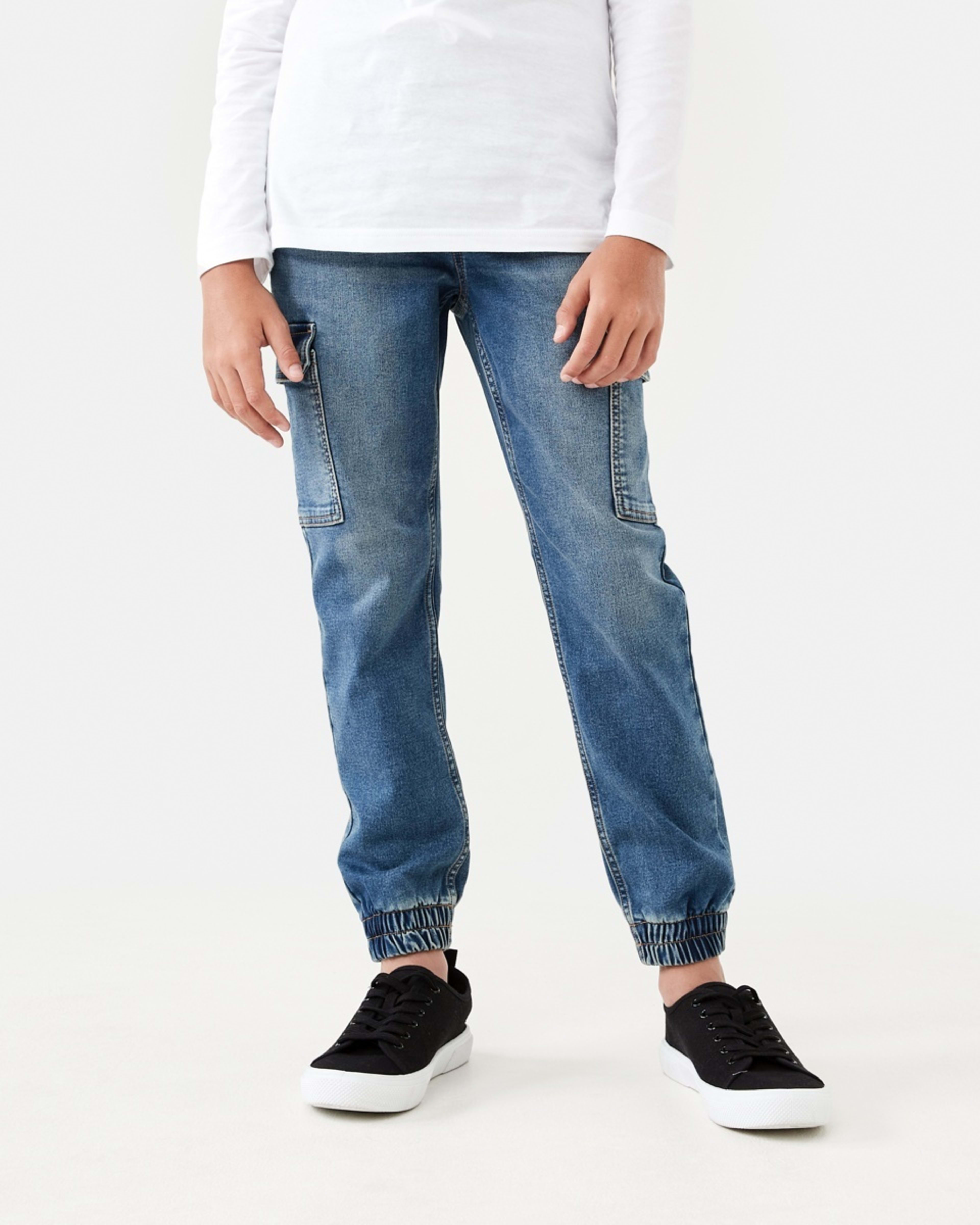 1 Denim Cargo Joggers Mid Wash, 1 of 9