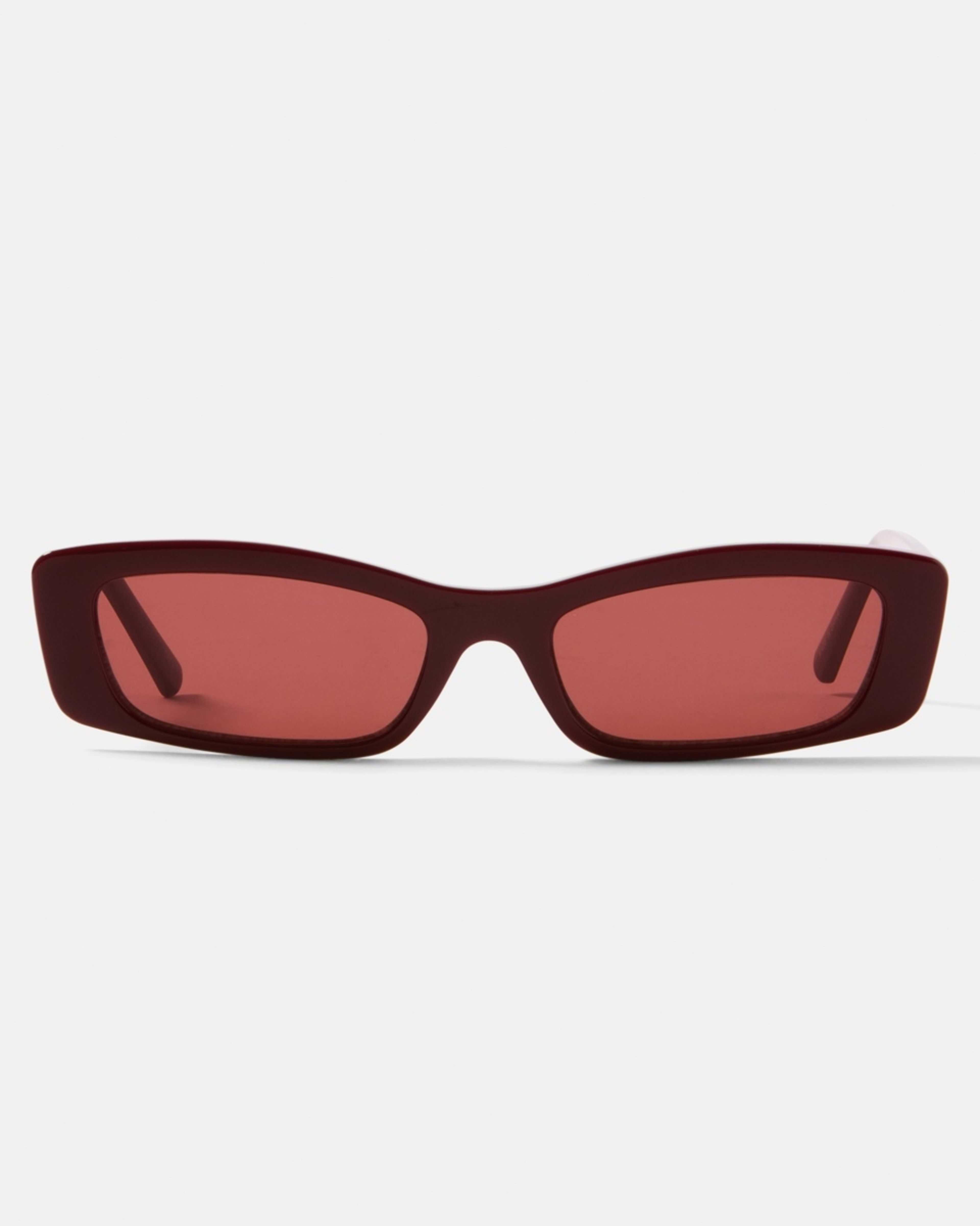 1 Womens Slim Rectangle Sunglasses BURGUNDY CHERRY, 1 of 6