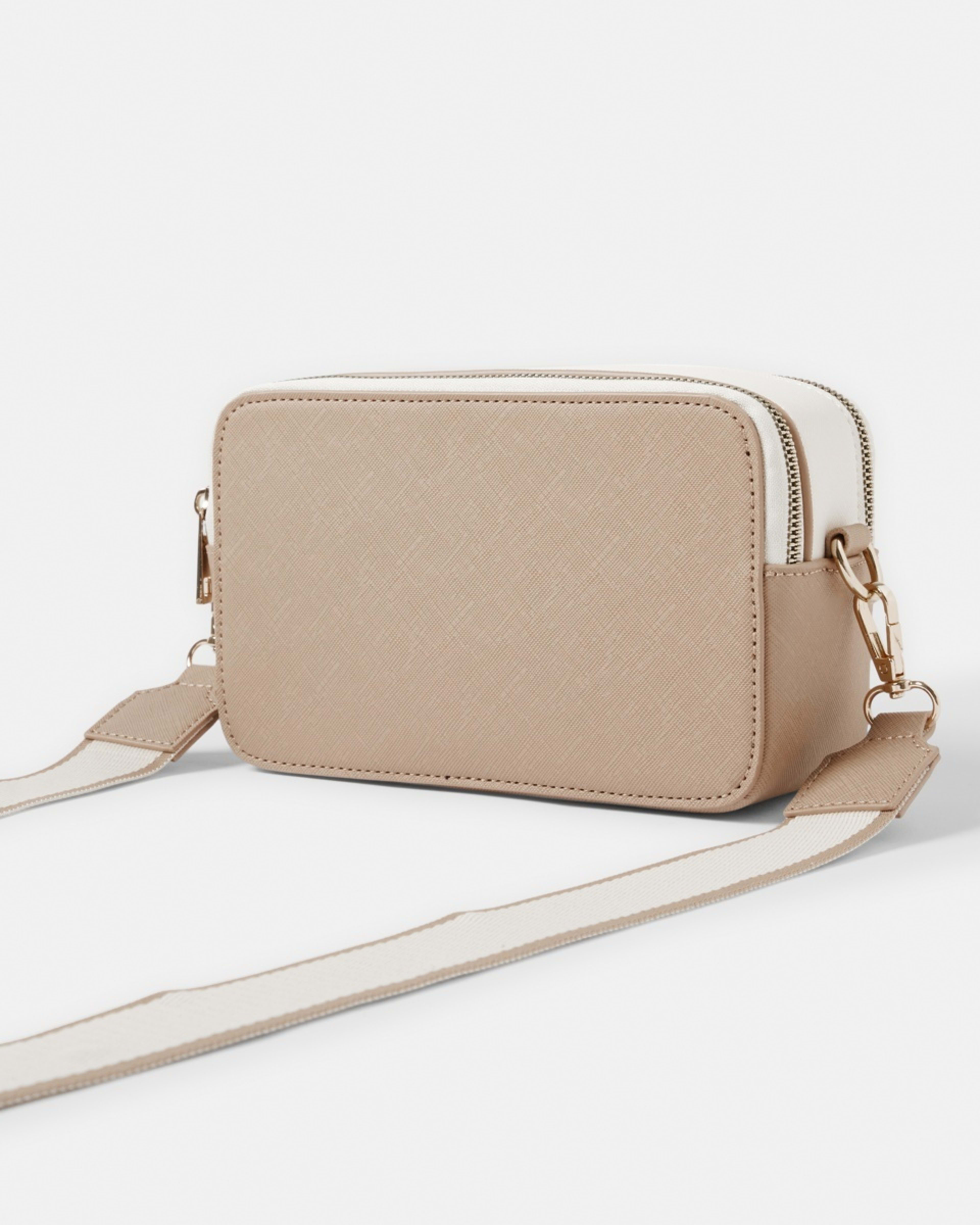 2 Double Zip Crossbody Bag BEIGE VANILLA, 2 of 8